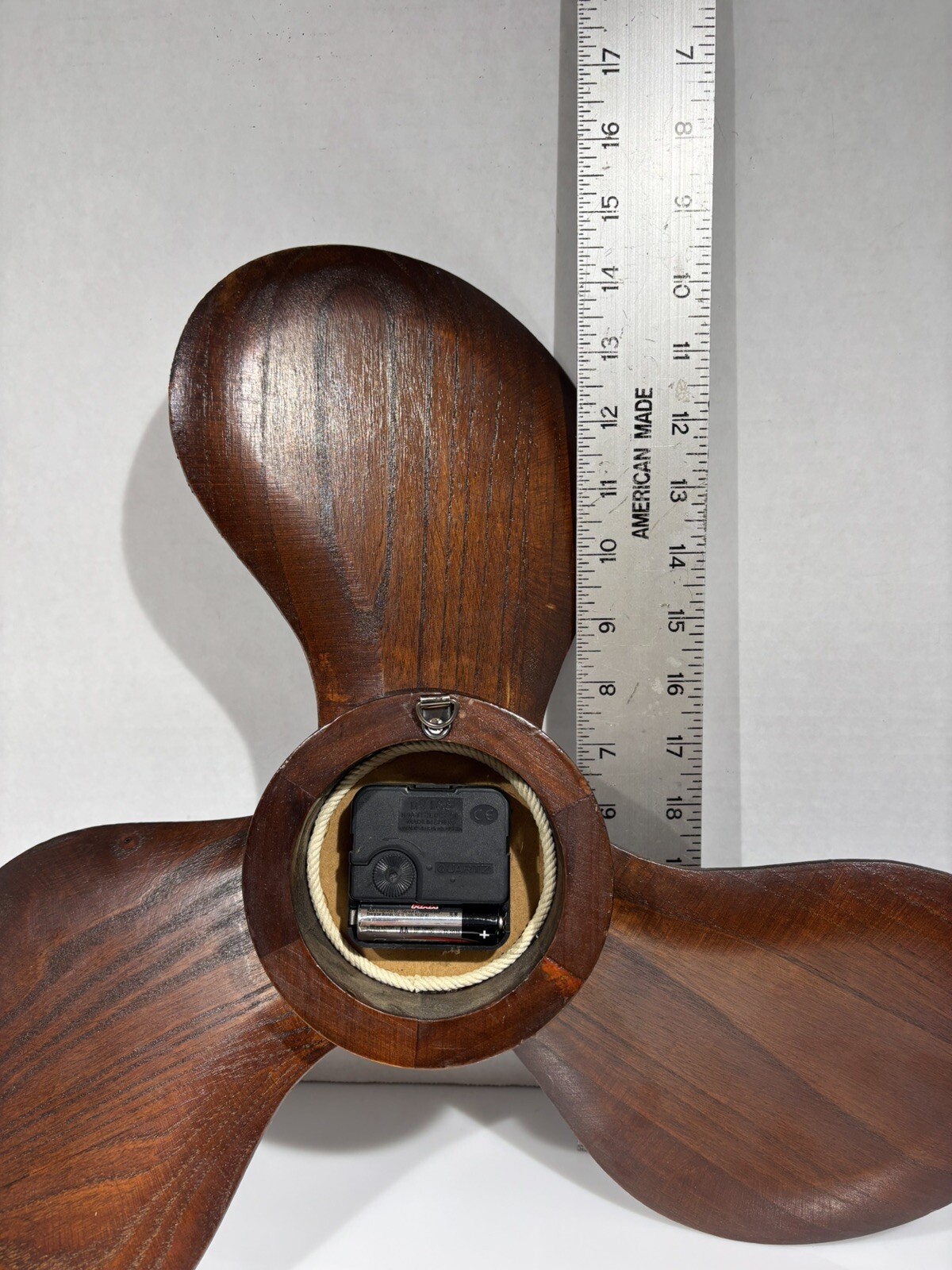 Vintage Nautical Wooden Ship Propeller Wall Clock Roman Numeral Maritime Decor