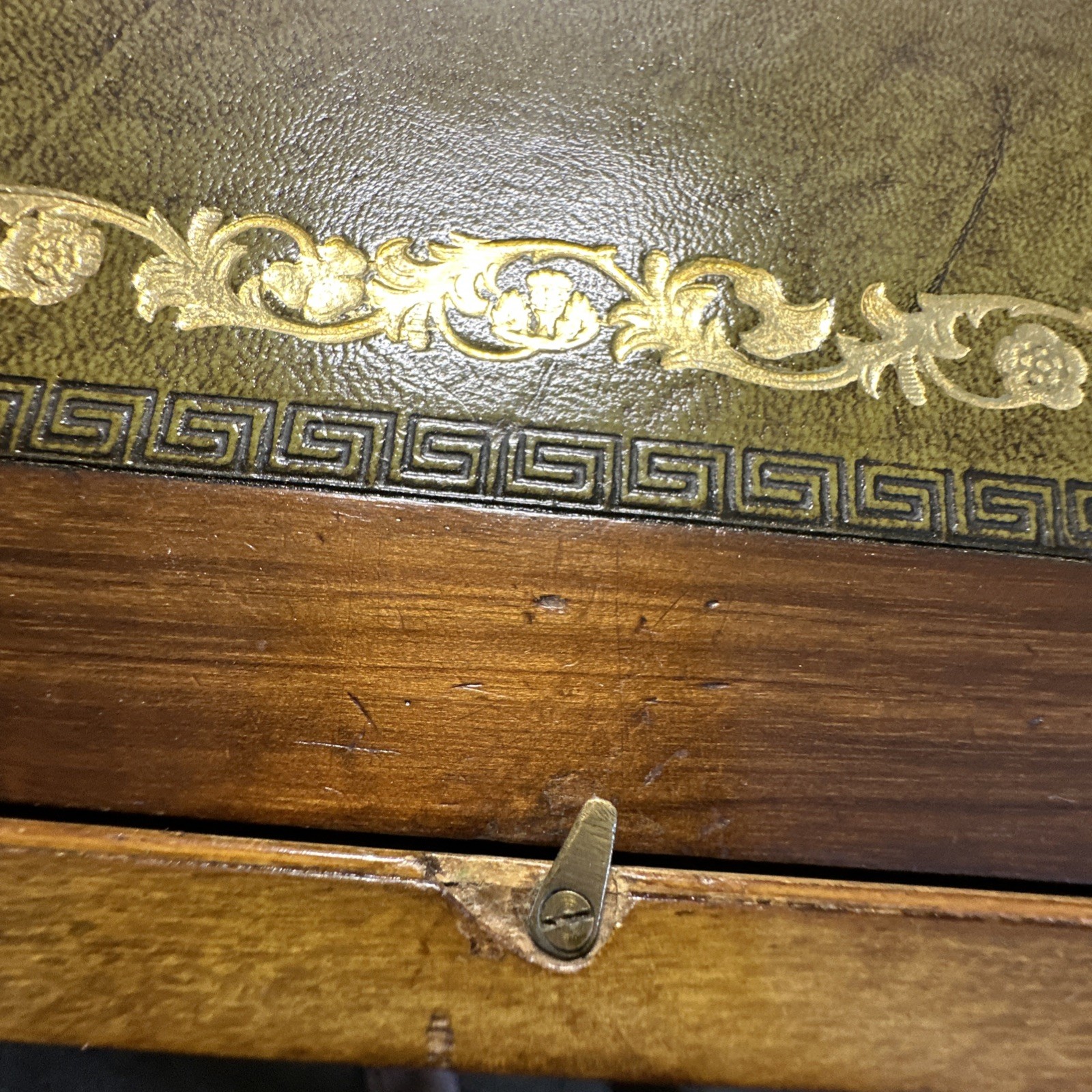 Elegant Antique Victorian Marquetry Walnut Inlaid Writing Slope Box Lap Desk