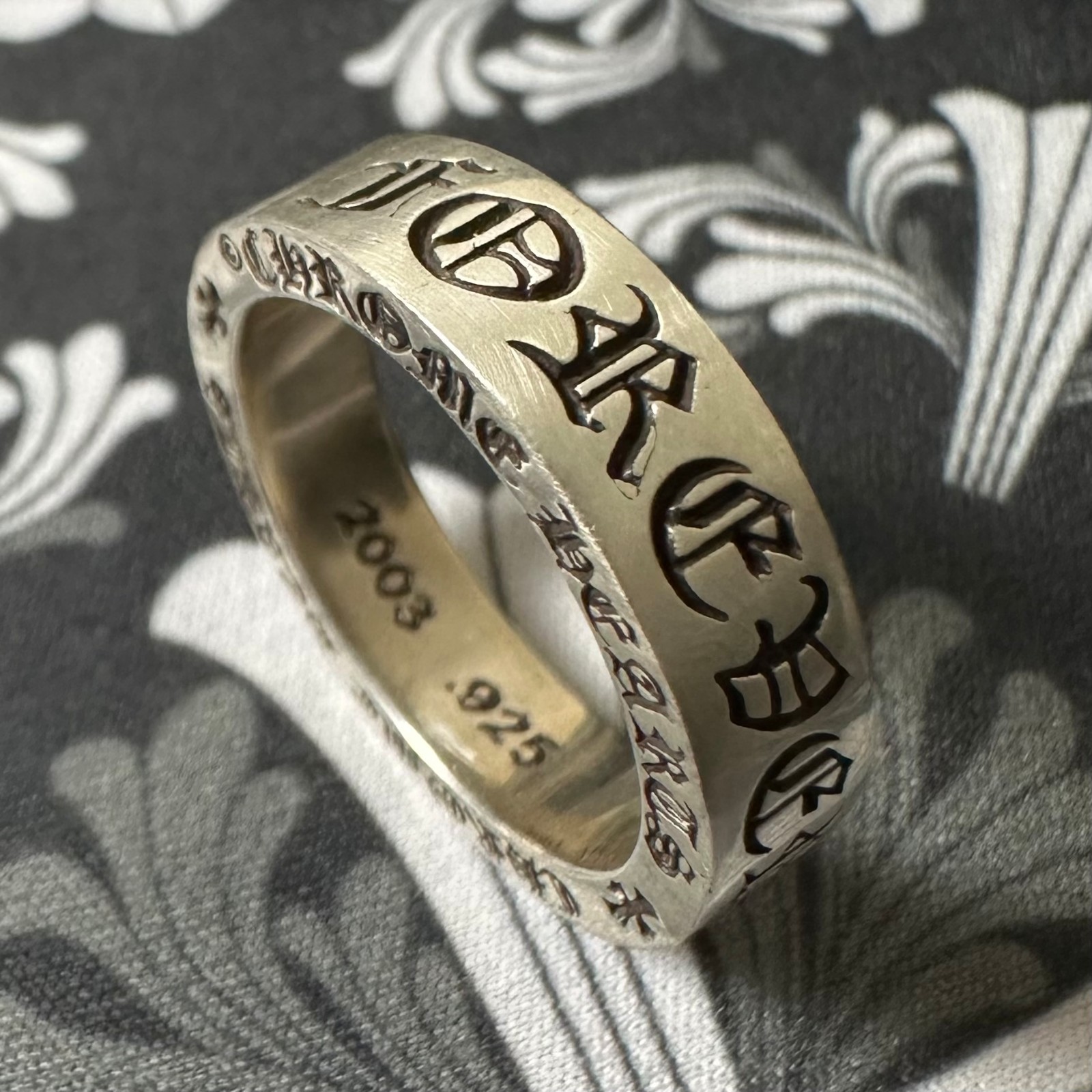 Chrome Hearts Forever Spacer Cross Ring Size 8.5 925 Sterling Silver
