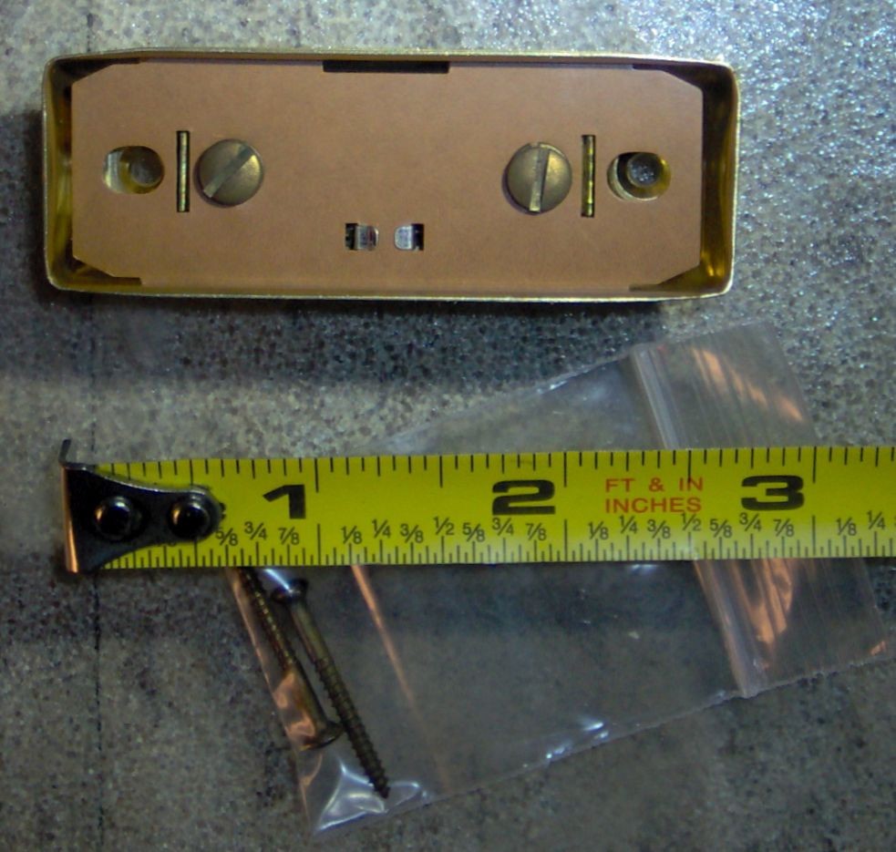 Lighted Metal Push Button Eagle Gold No. 137 for Doorbell 2-3/4″ tall X 1″ wide