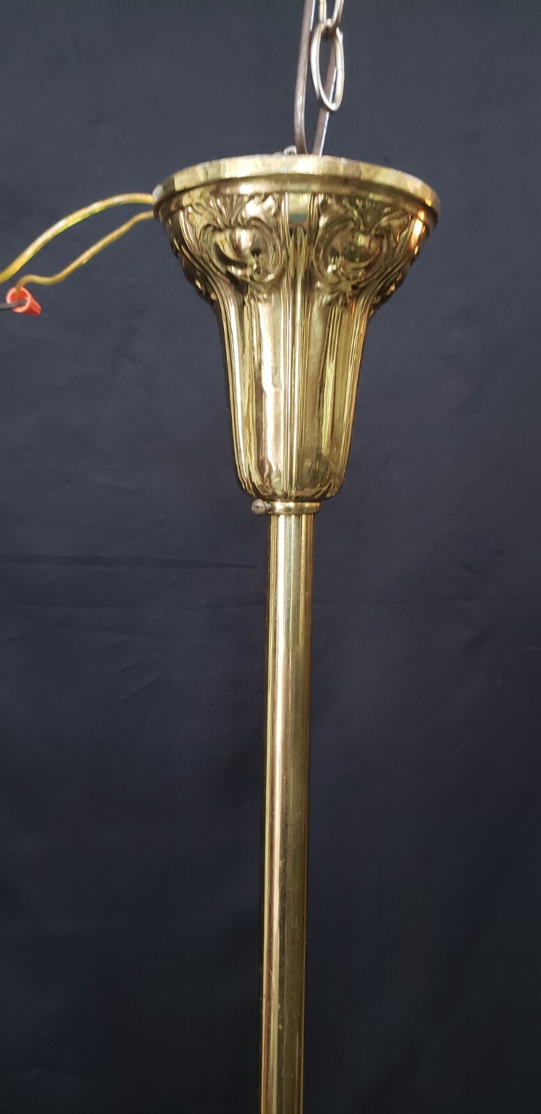 4 Light Flush Mount Chandelier with Fluted Shades 27 1/2″ x 21″ x 38″ GS00472