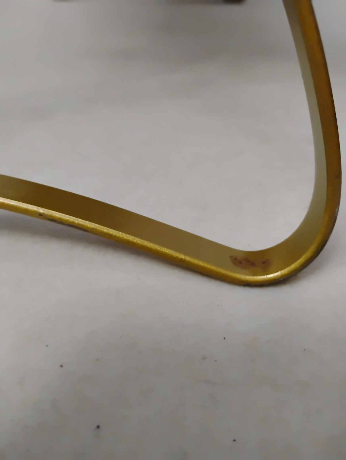 Vintage Tabletop Drafting Table Stand Brassy Faux Wood Gold Tone Display Adjust