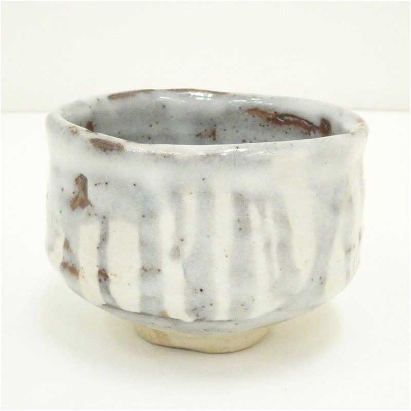 Shino Chawan Matcha Tea Bowl Ceramic Tea Ceremony 4.6in Diameter