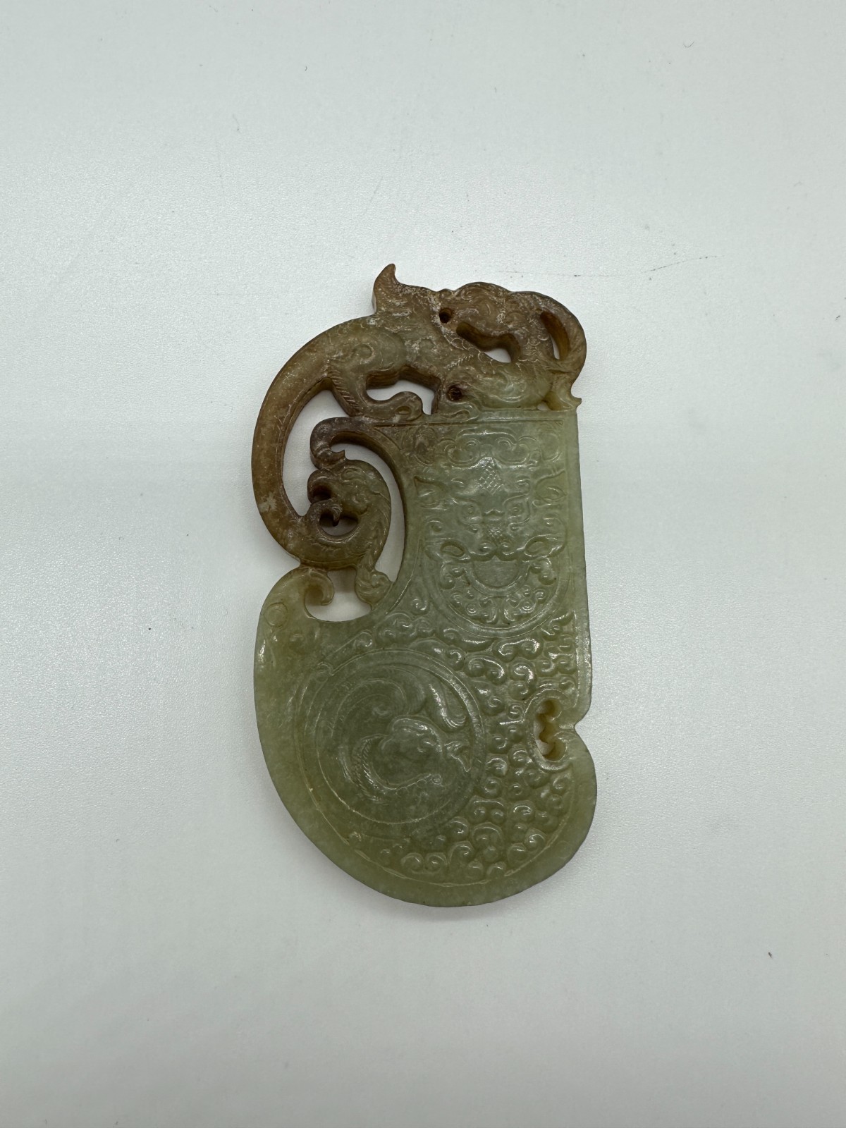 Ancient Jade Pendant in the Form of a Dragon