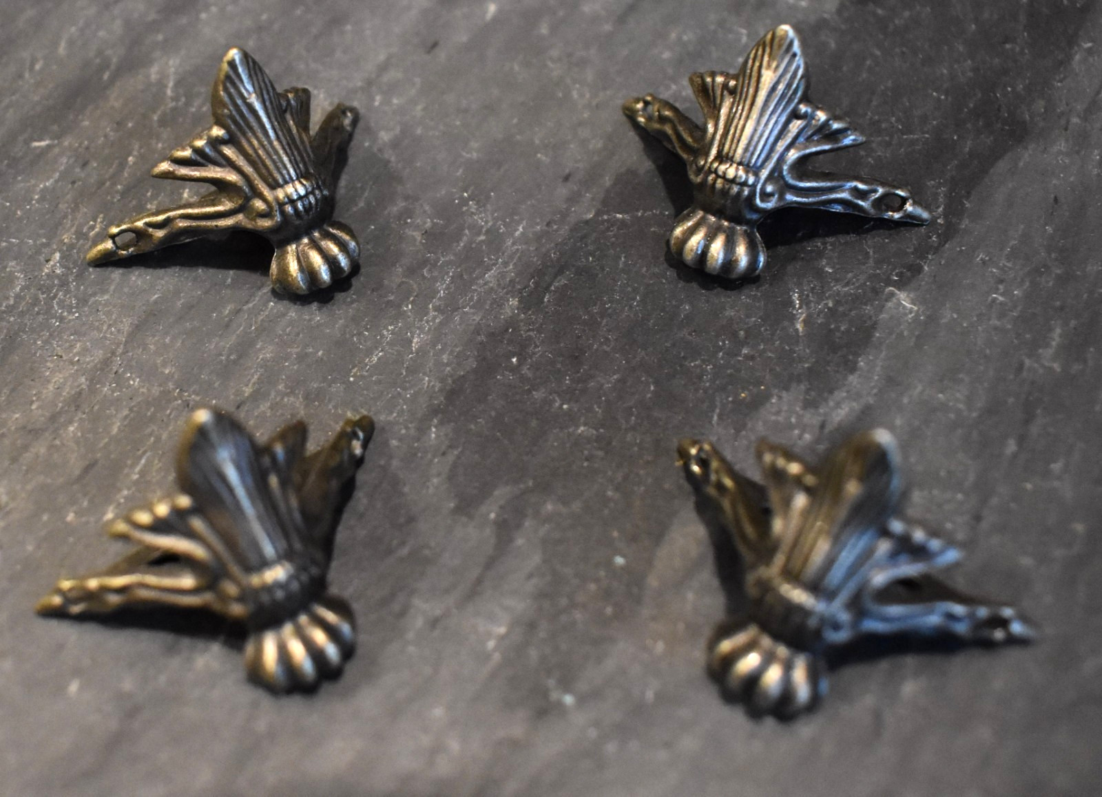LOT 4 Small French Style Metal Feet Set of 4