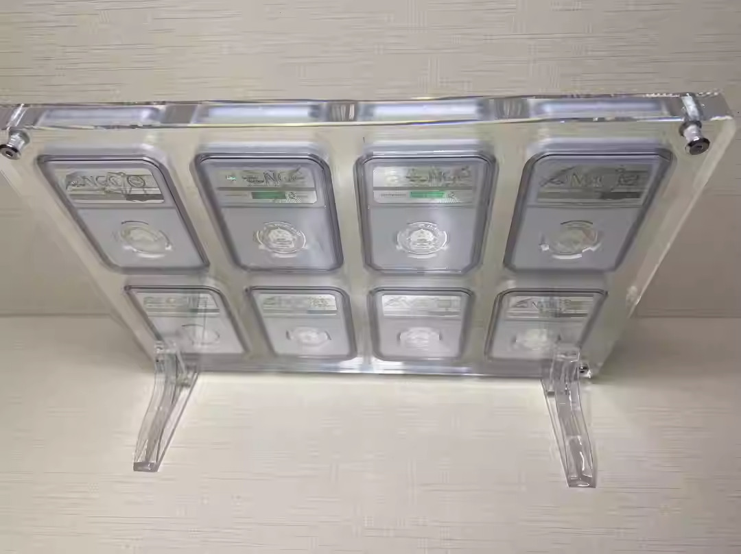 8 Grids Desktop Acrylic Display Case Protective Frame for ANACS/NGC/PCGS Slab