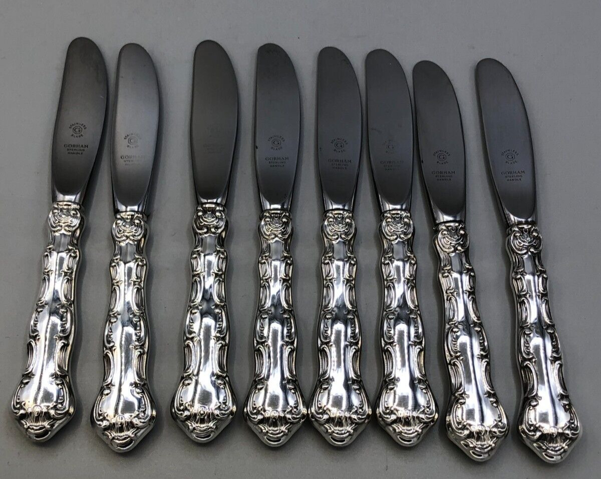Strasbourg by Gorham group of 8 Butter Spreaders 6.25″, Sterling Silver