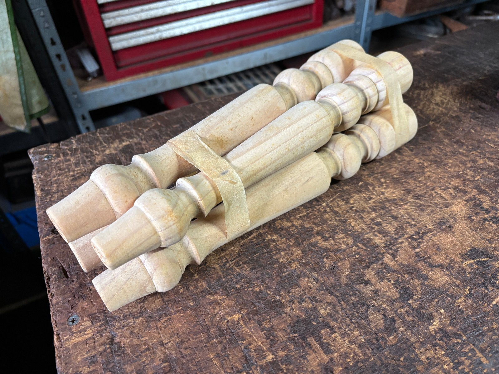 Vintage Natural Pine Wooden Turned Furniture legs Set of 4. 12″ – 30cm Australia