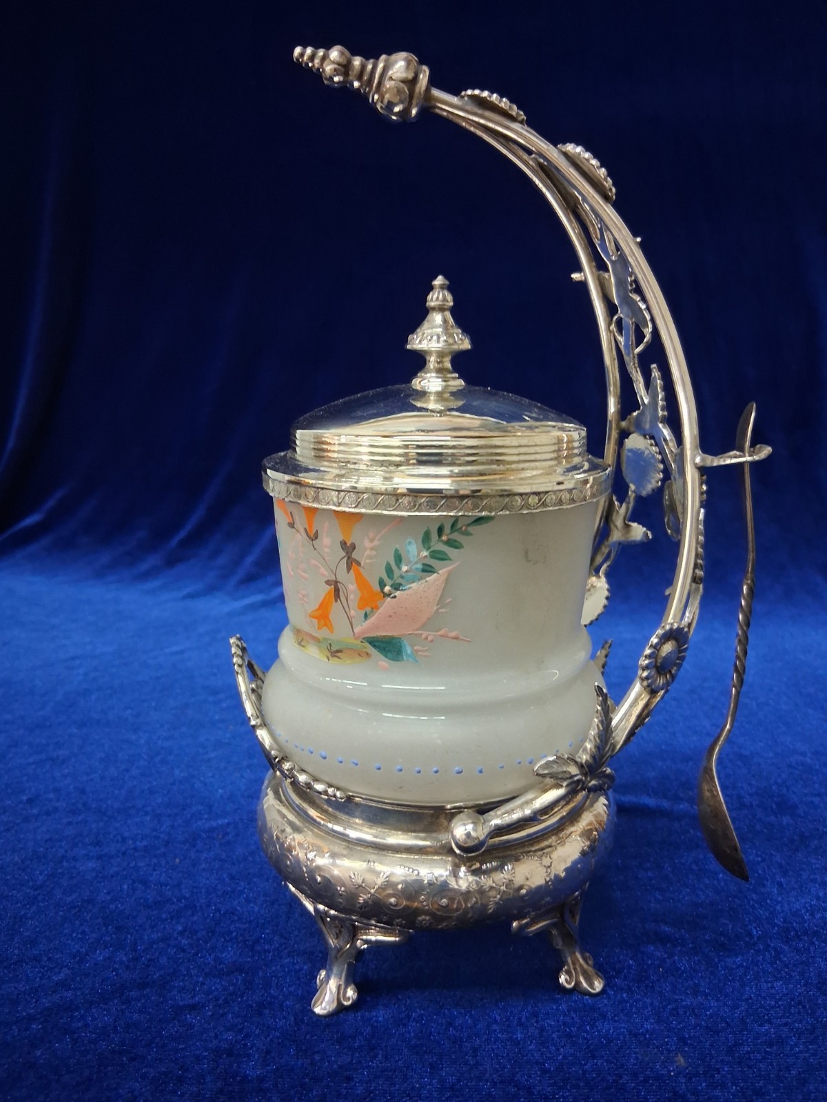 Antique Pickle Castor White Glass
