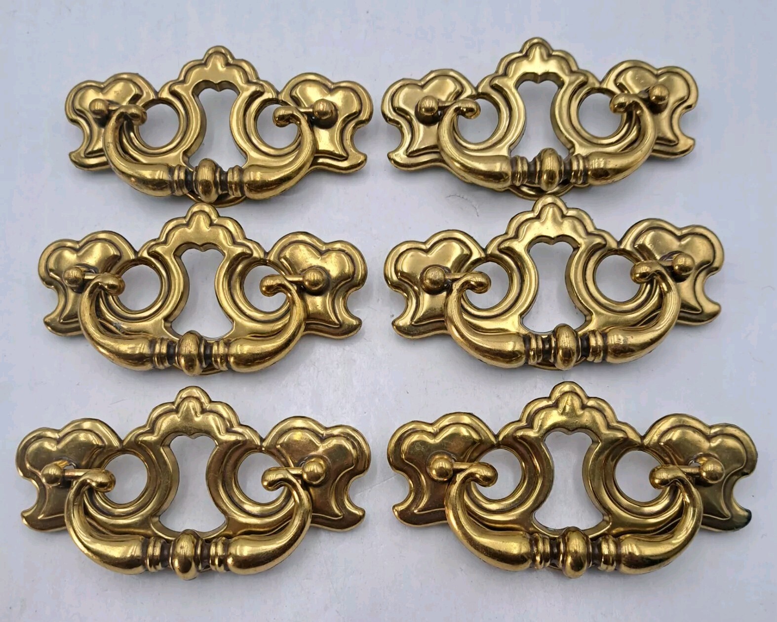 Vintage Cast Drawer Pulls Swing Reclaimed Hardware Made in Canada Lot of 6