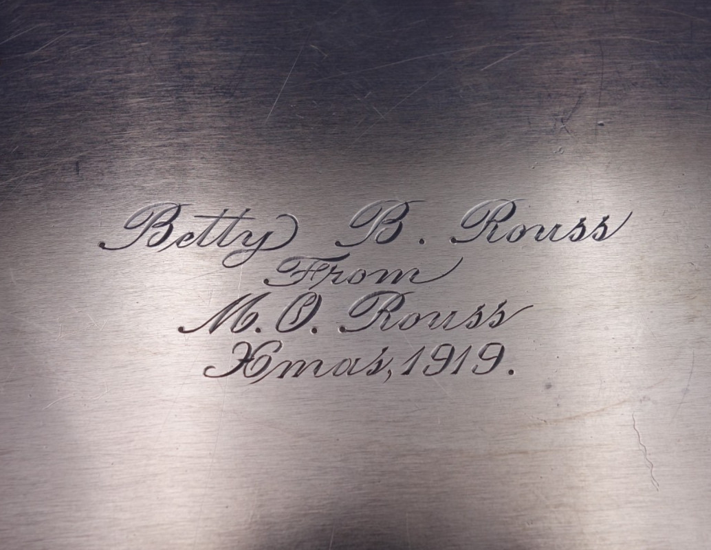 Repousse by Kirk Sterling Silver Tea Tray w/Diaper Work and Presentation (#8907)