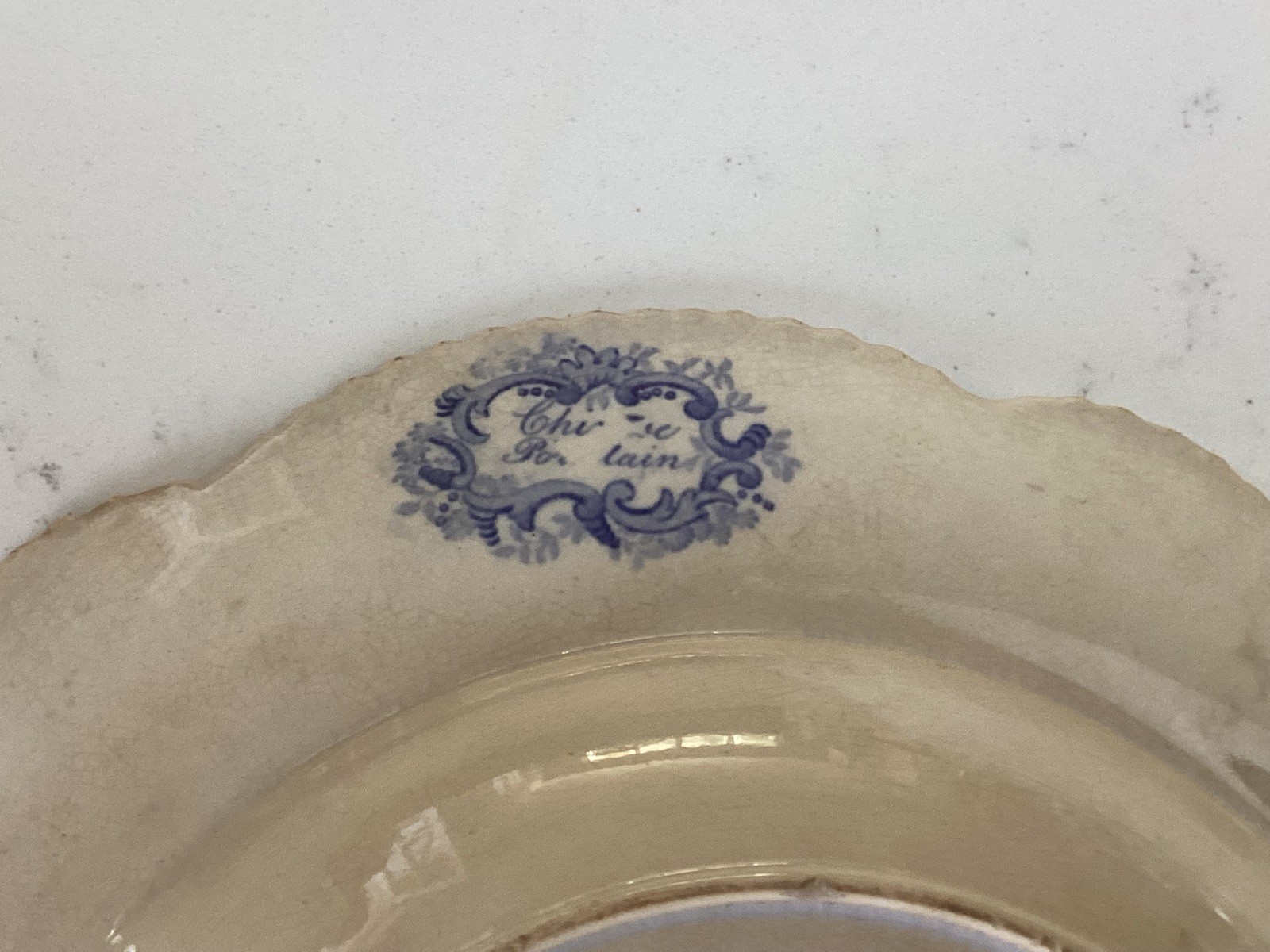 Antique John Rogers English Plate Chinese Porcelain Pattern C 1830s pair