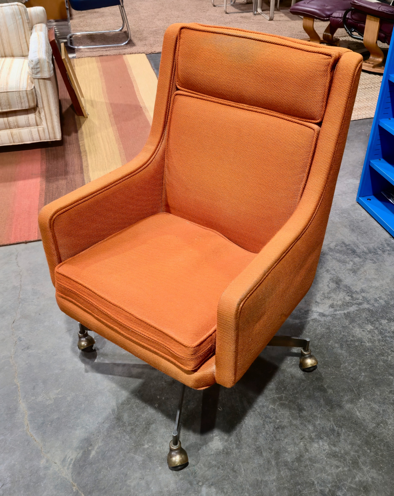 Vintage Hiebert Incorporated Fabric Chair Mid-Century Modern 1976
