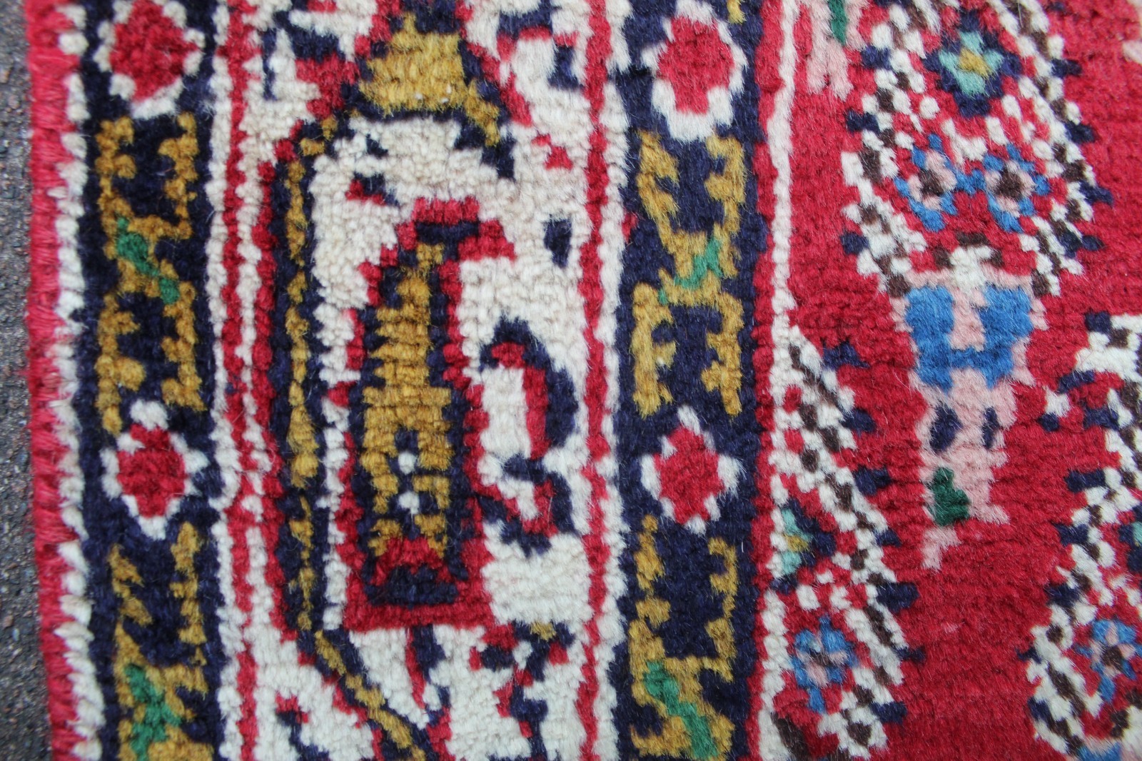 Vintage Hand Made Traditional Oriental Wool Red Long Runner 484x86cm