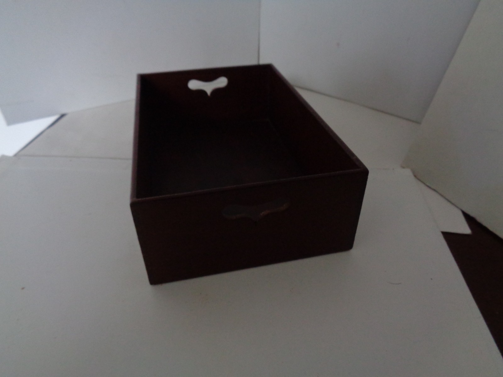 Antique wooden gaming card tray organiser drinks tidy box