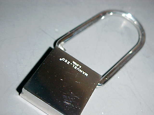 SIGNED ITALIAN STAINLESS KEY FOB DRESS EUROPEAN STYLE