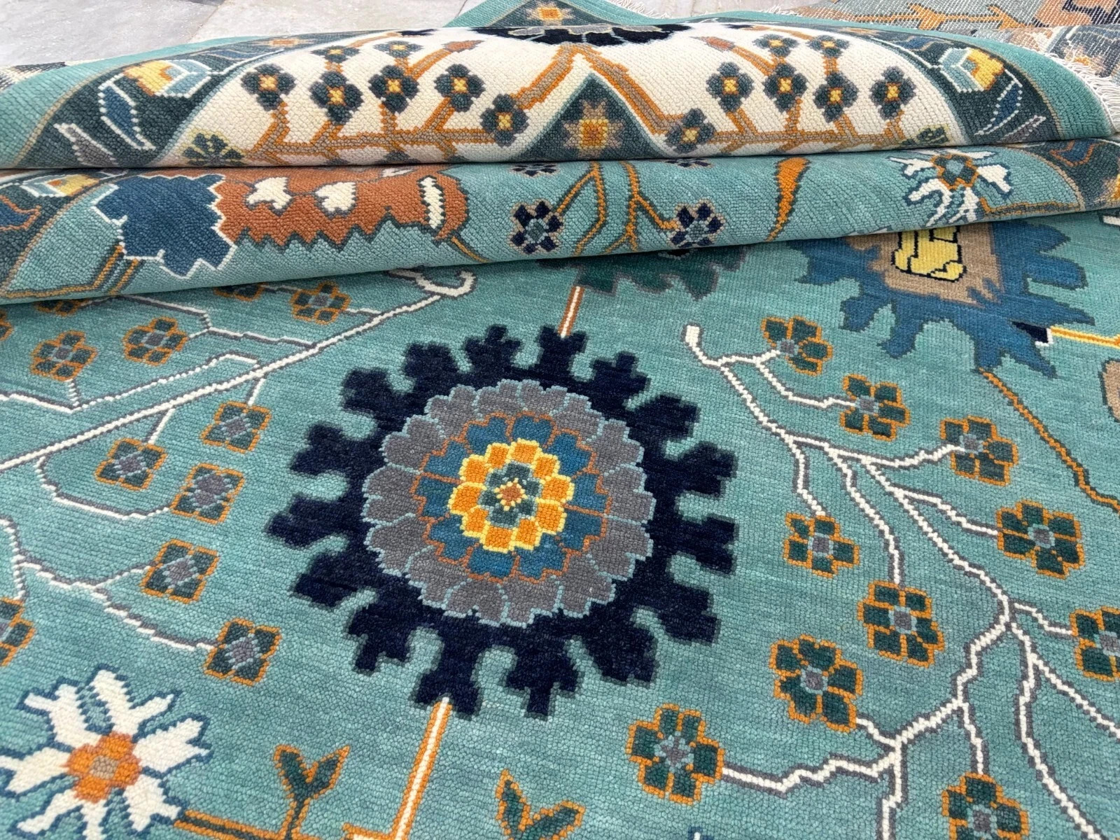 Oriental Oushak Rugs 4×6 5×7 6×9 8×11 9×12 10×14 12×15 ft Hand Knotted Area Rugs