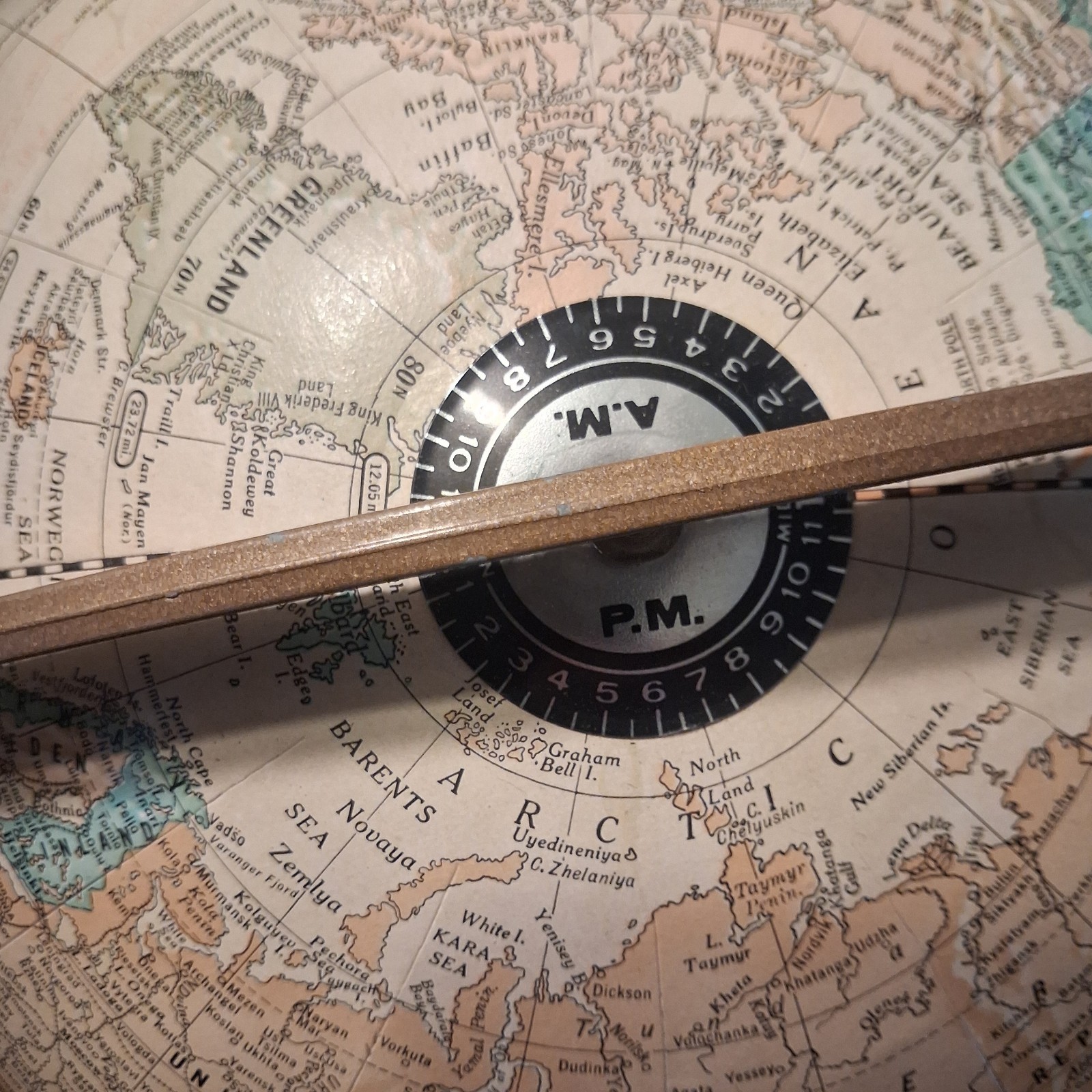 Vintage Cram’s Imperial 12″ World Floor Globe 1970s-1980s Wood Stand USSR Map