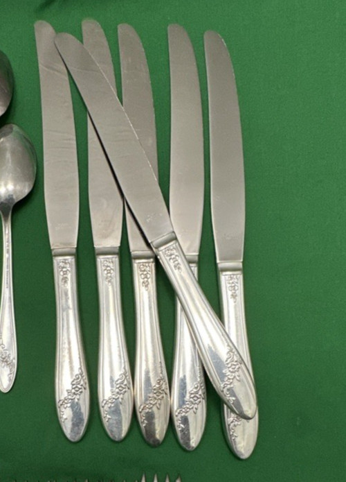 30 Pc QUEEN BESS II Silverplated Flatware Set Service for 6 by Tudor Plate