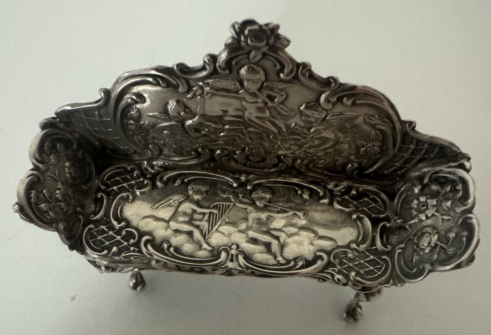 Adorable Antique VTG Sterling Ornate Doll House Sofa Hallmarked