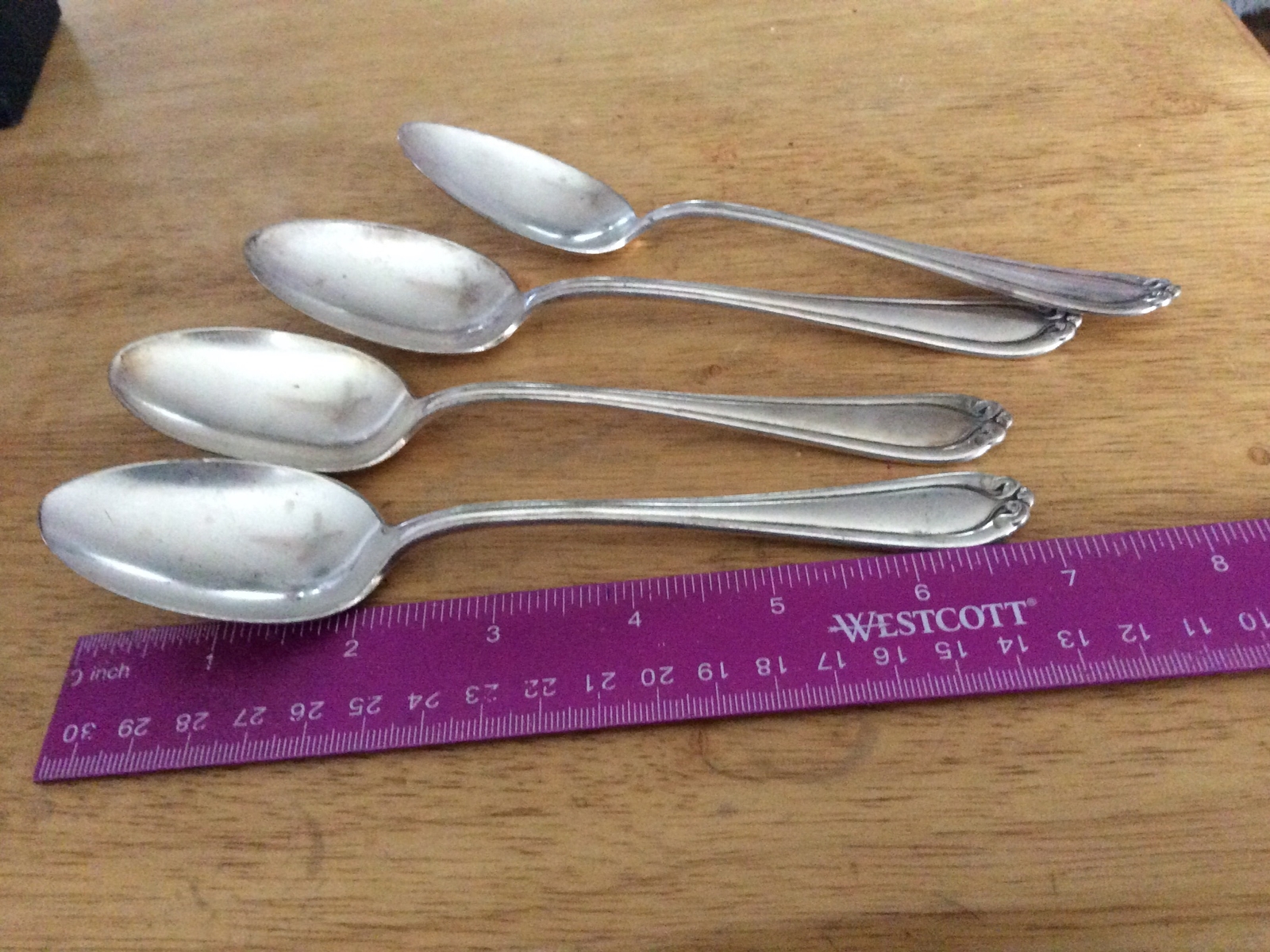 Vintage 4 pc Community silverplate SILVERWARE Spoons Triple Plus Classic pattern
