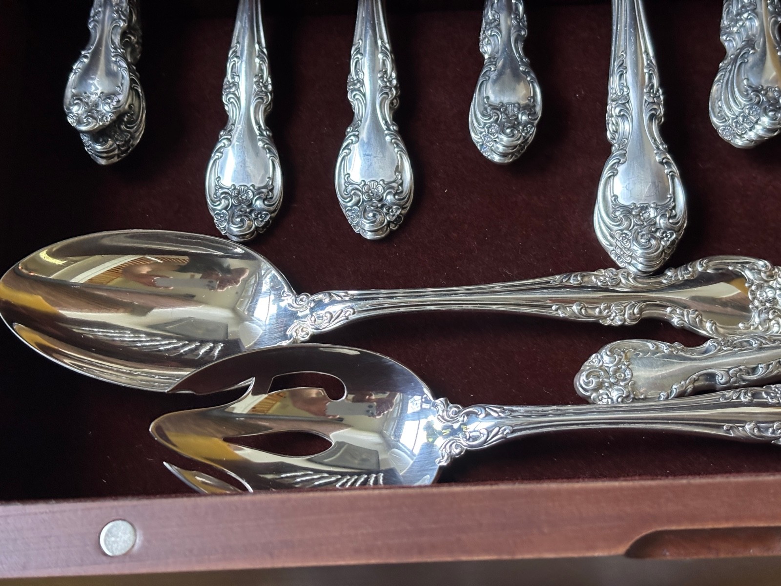 Gorham Melrose Sterling Silver 45pc Flatware Set Service for 8 in New Case