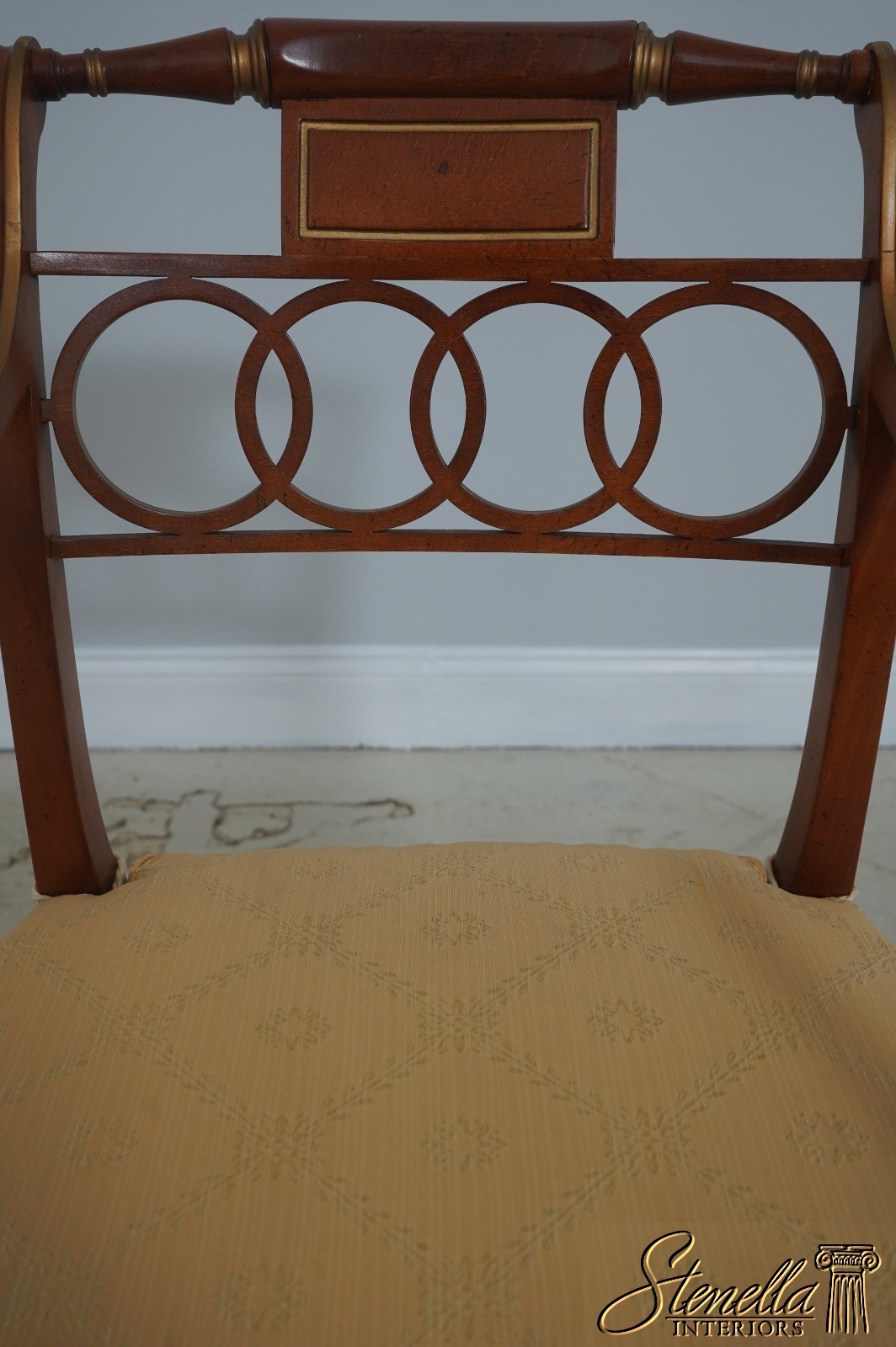 L71062: Pair BAKER Regency Historic Charleston Open Armchairs