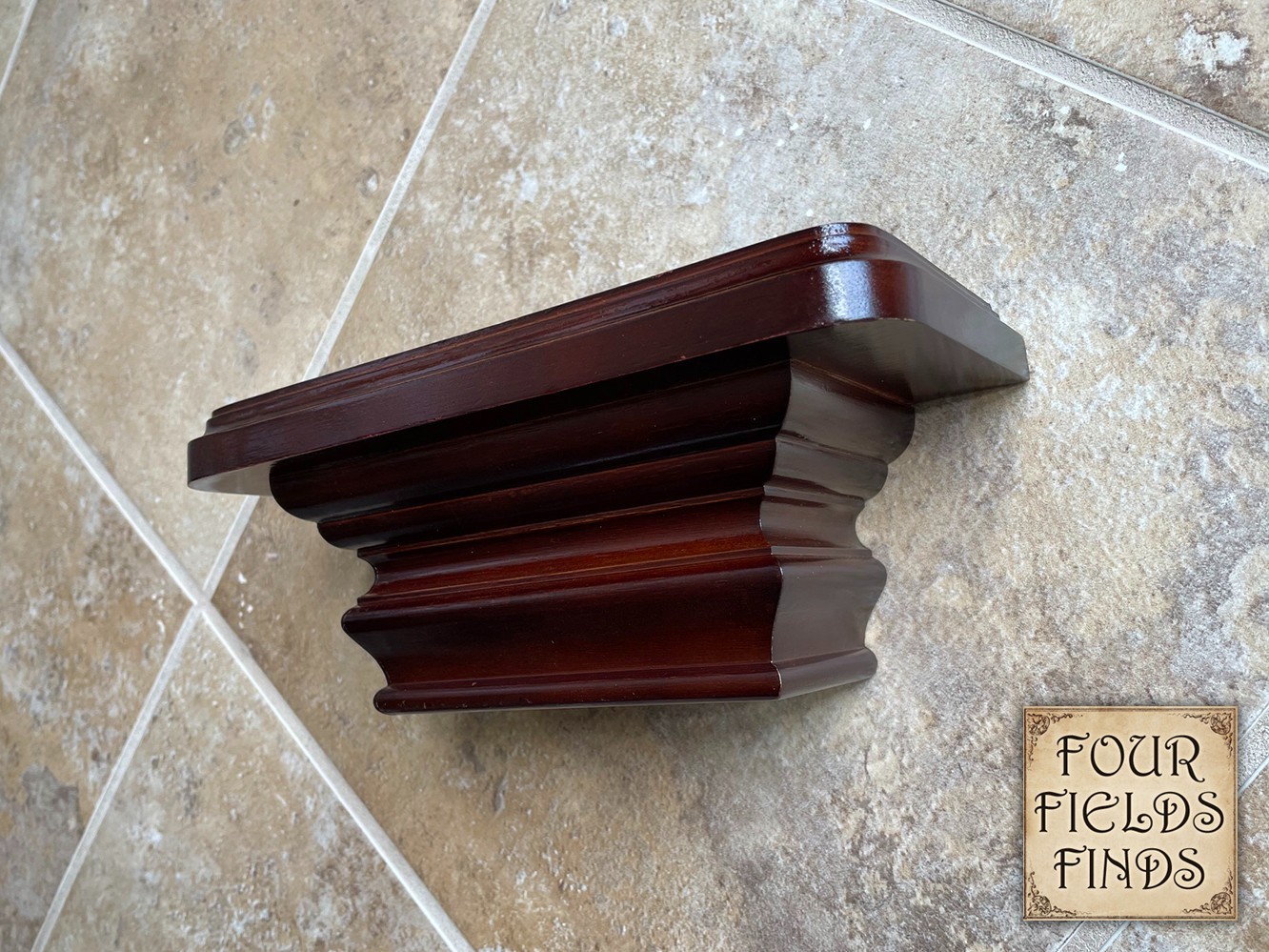 Vintage Bombay Company Mahogany Wood Wall Shelf Ledge Floating Shelf 9 x 4 x 3.5