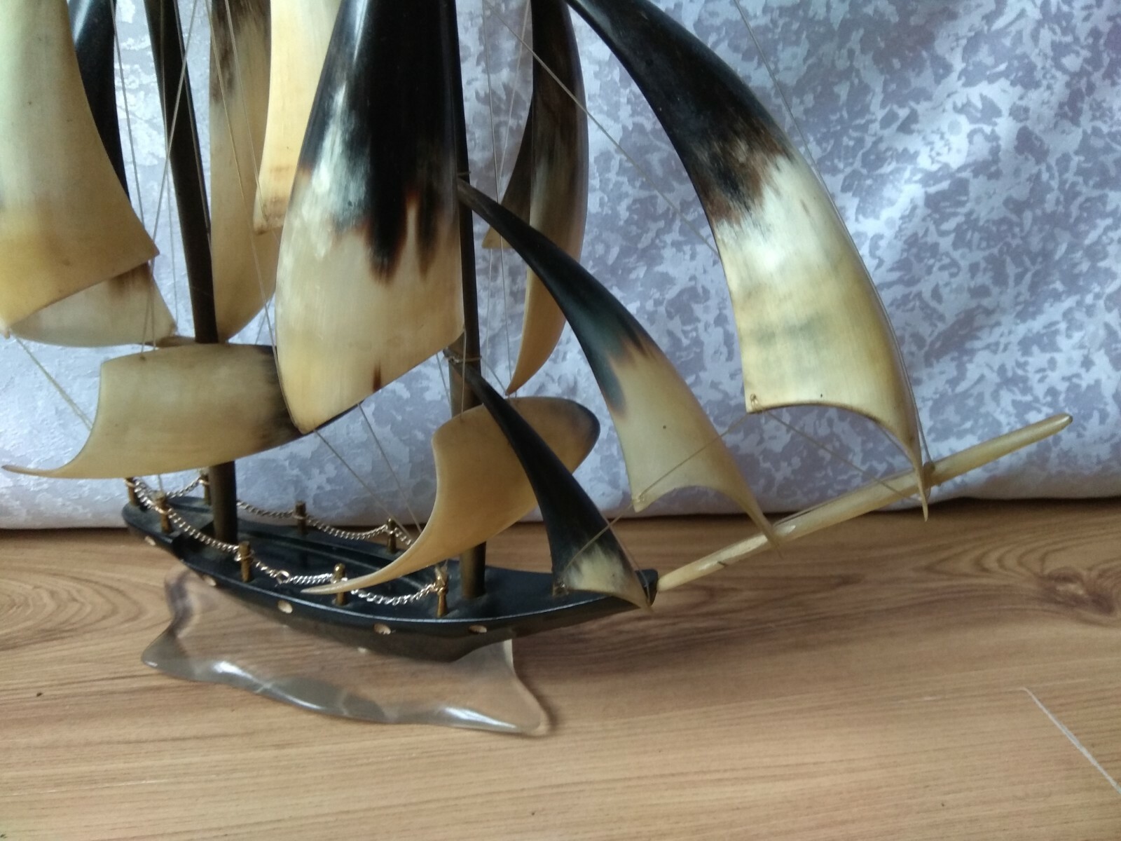 RARE Vintage Antique Decorative hand made SHIP natural materials USSR Soviet