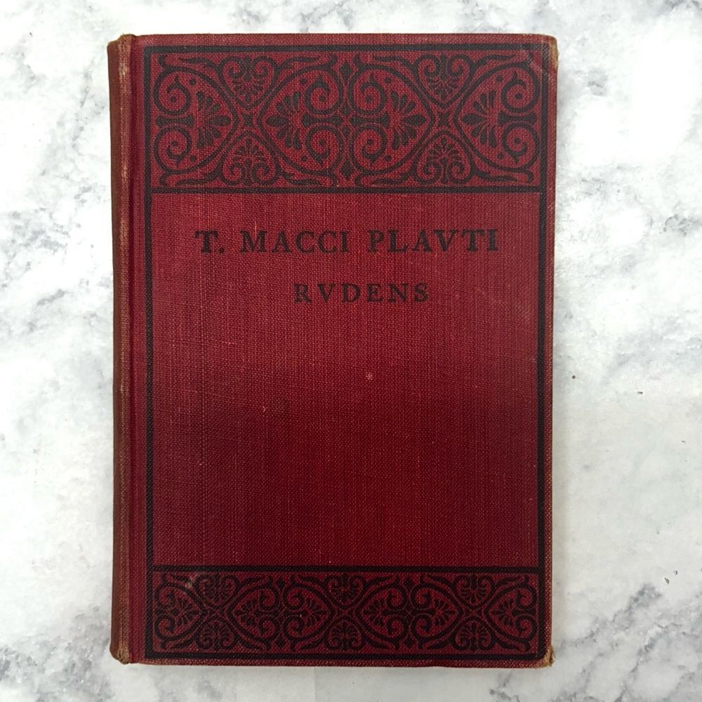 RUDENS Plautus 1958 Latin English intro notes classics ancient red vintage Book