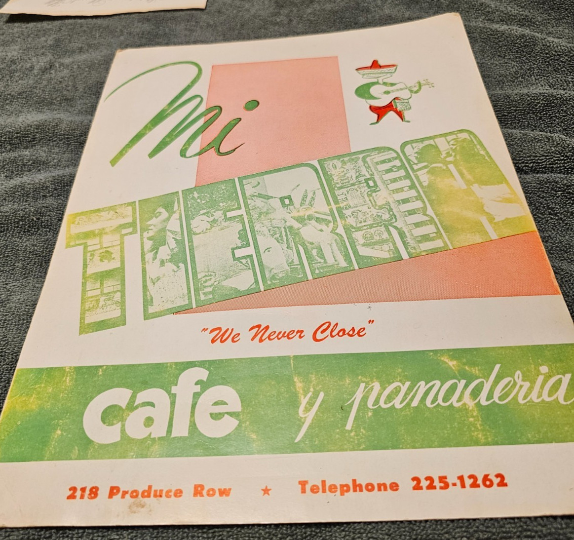 Mi Tierra Restaurant Vintage Menu 1980s San Antonio Texas 1968