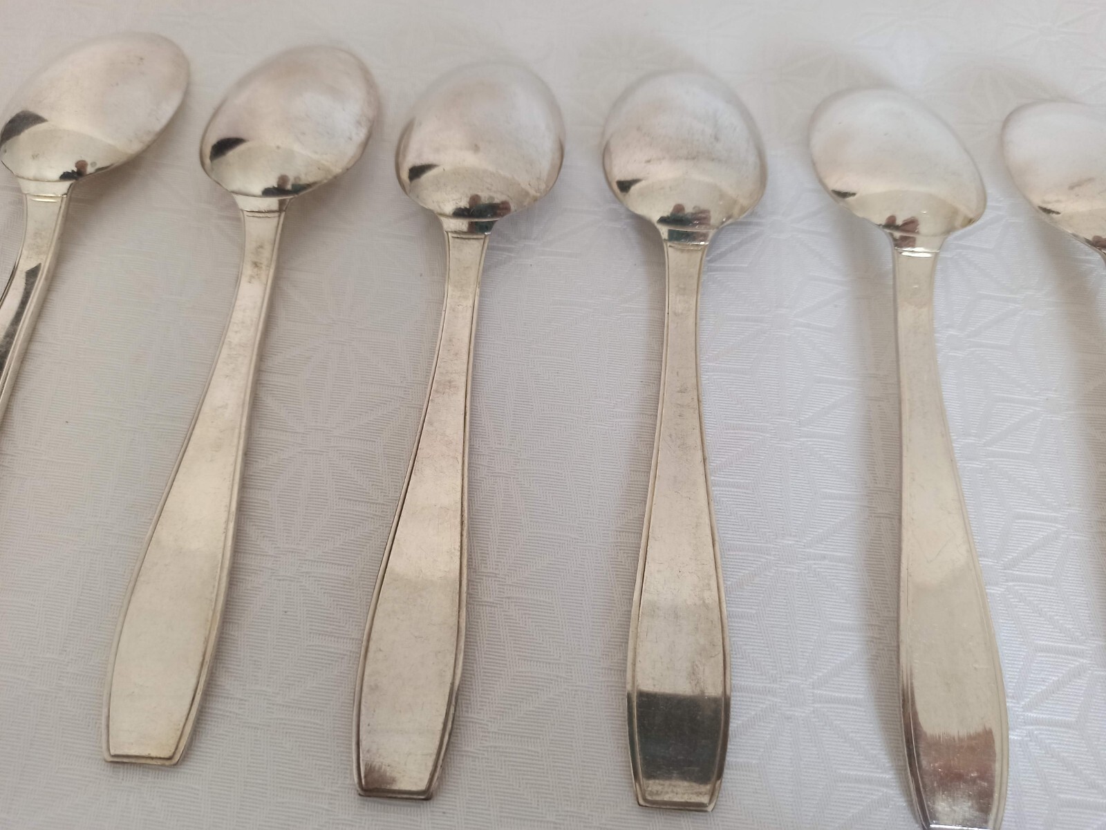6 Table Spoons Silver-Plated Metal CHRISTOFLE Model ATLAS lot2