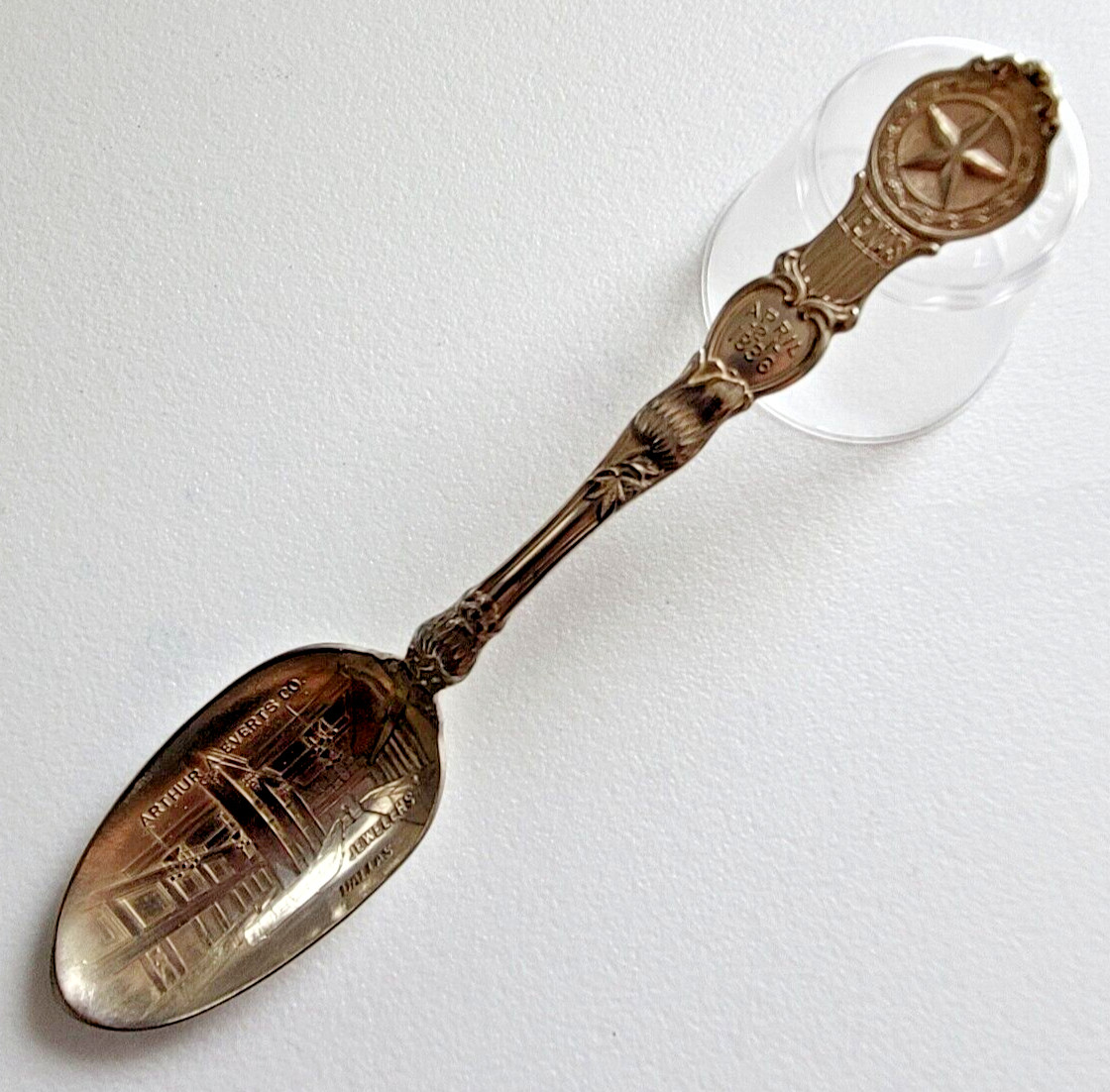 Silver Plated Arthur A. Everts Co. Jeweler Dallas Texas Teaspoon