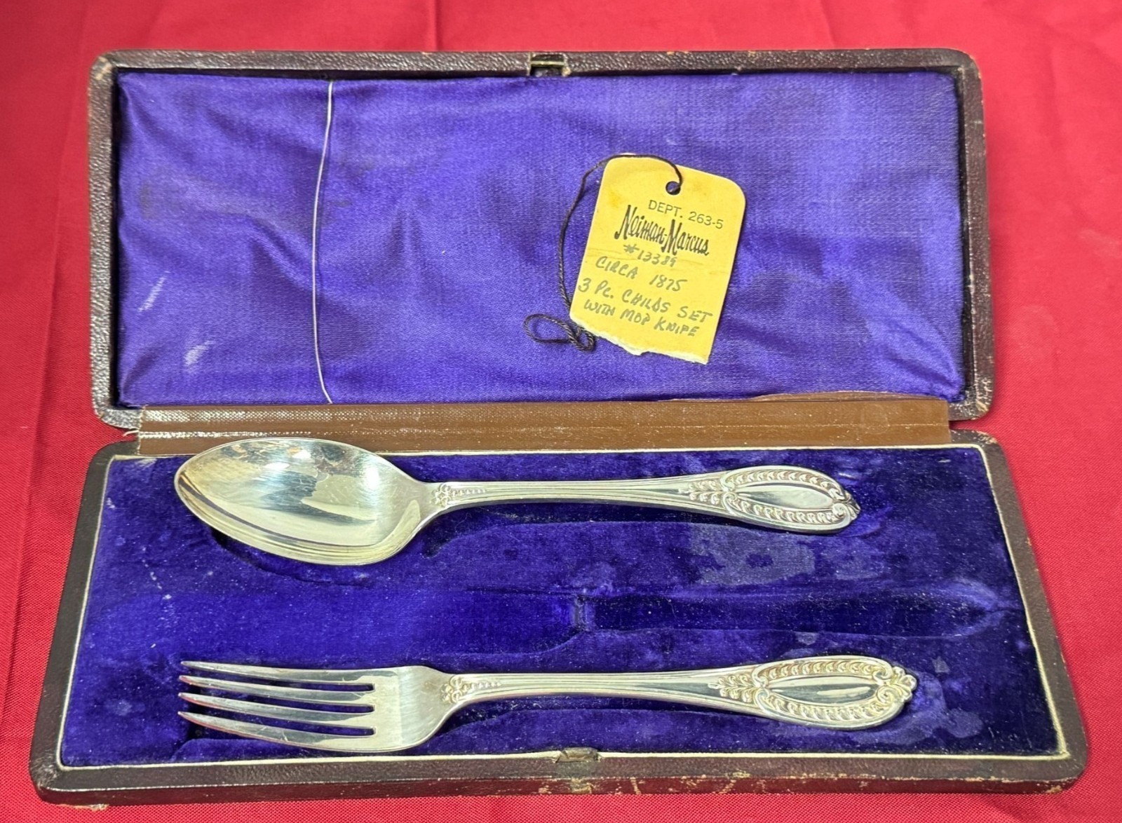 Harrison Bros & Howson Child’s Fork & Spoon EP Silver Plate Boxed Set