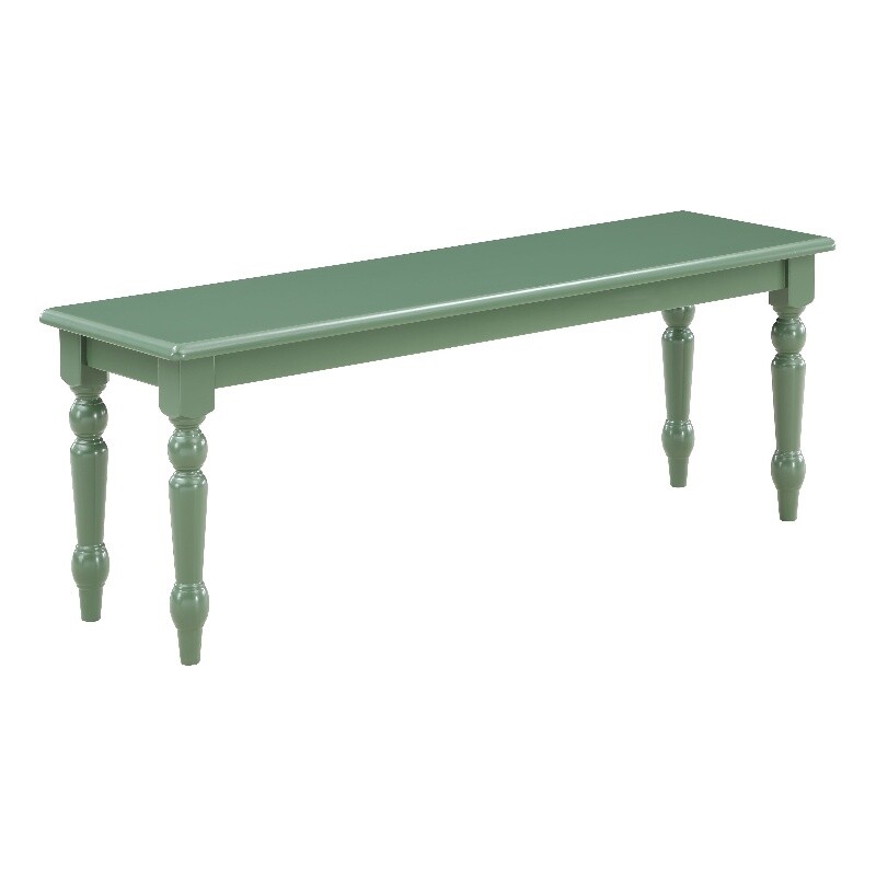 Boraam Wood Carolina Rubberwood Dining Bench – Equestrian Green Finish