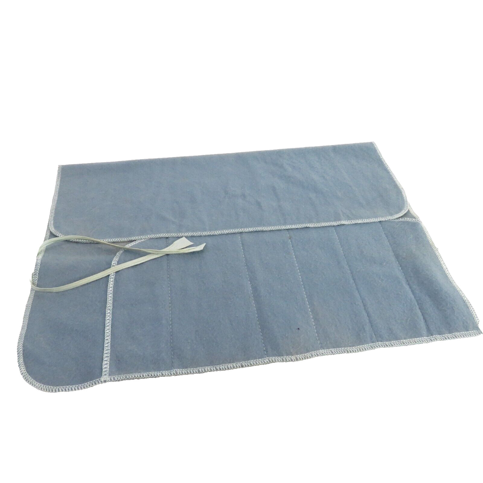 Titche’s Dallas 6-Slot Anti-Tarnish Silverware Storage Roll 9.5” x 10.5” Blue