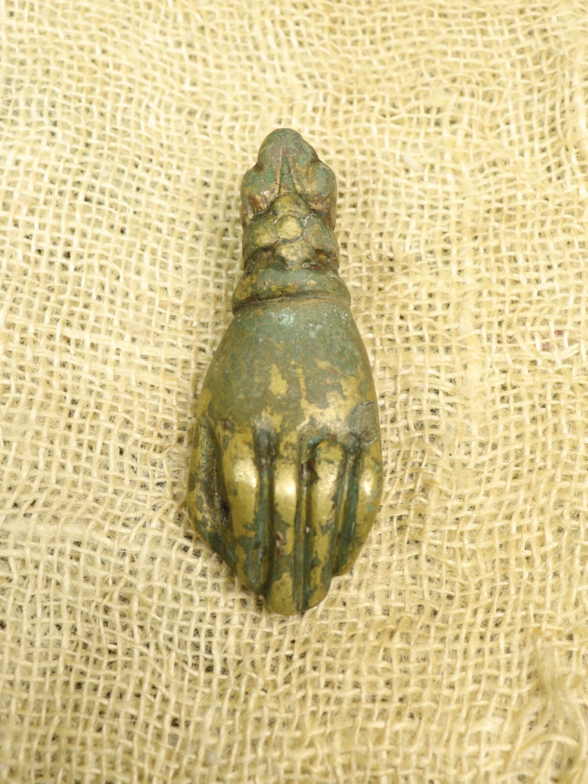 Brass Lady’s Hand Door Knocker Antique Victorian Era Ornate Heavy Hand of Fatima