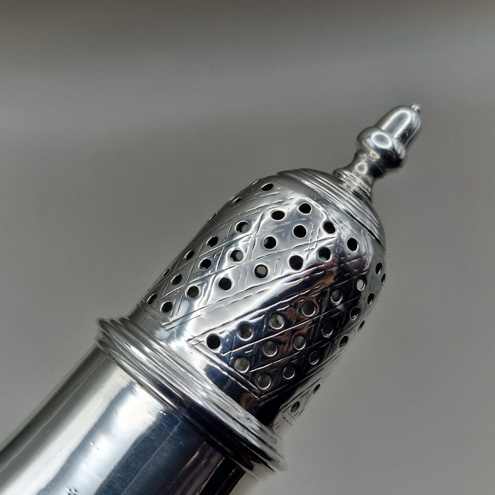 Georgian Solid Silver Muffineer Sugar Caster by Thomas Daniell London 1780