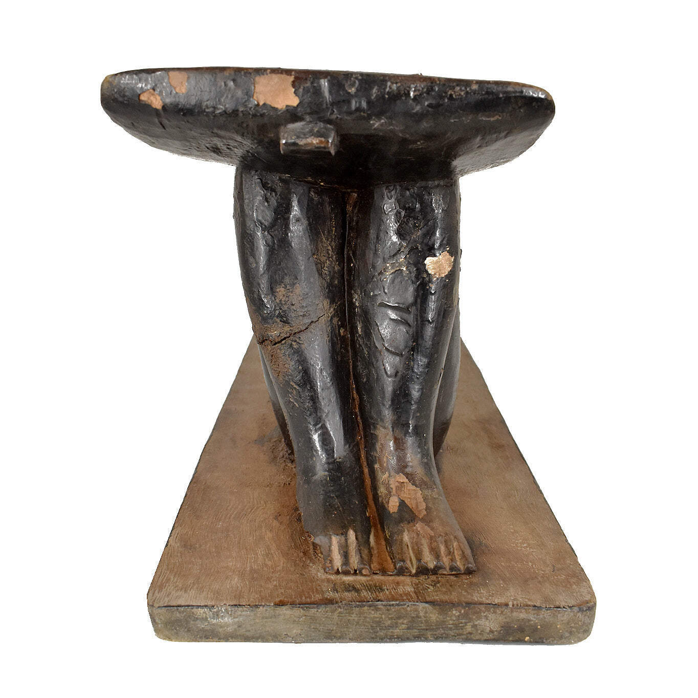 Asante Ashanti Stool With Figure Ghana