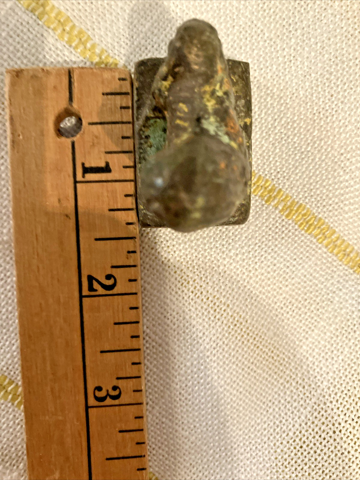 Chinese South East Asian Seal Gold Opium Weight Foo Dog