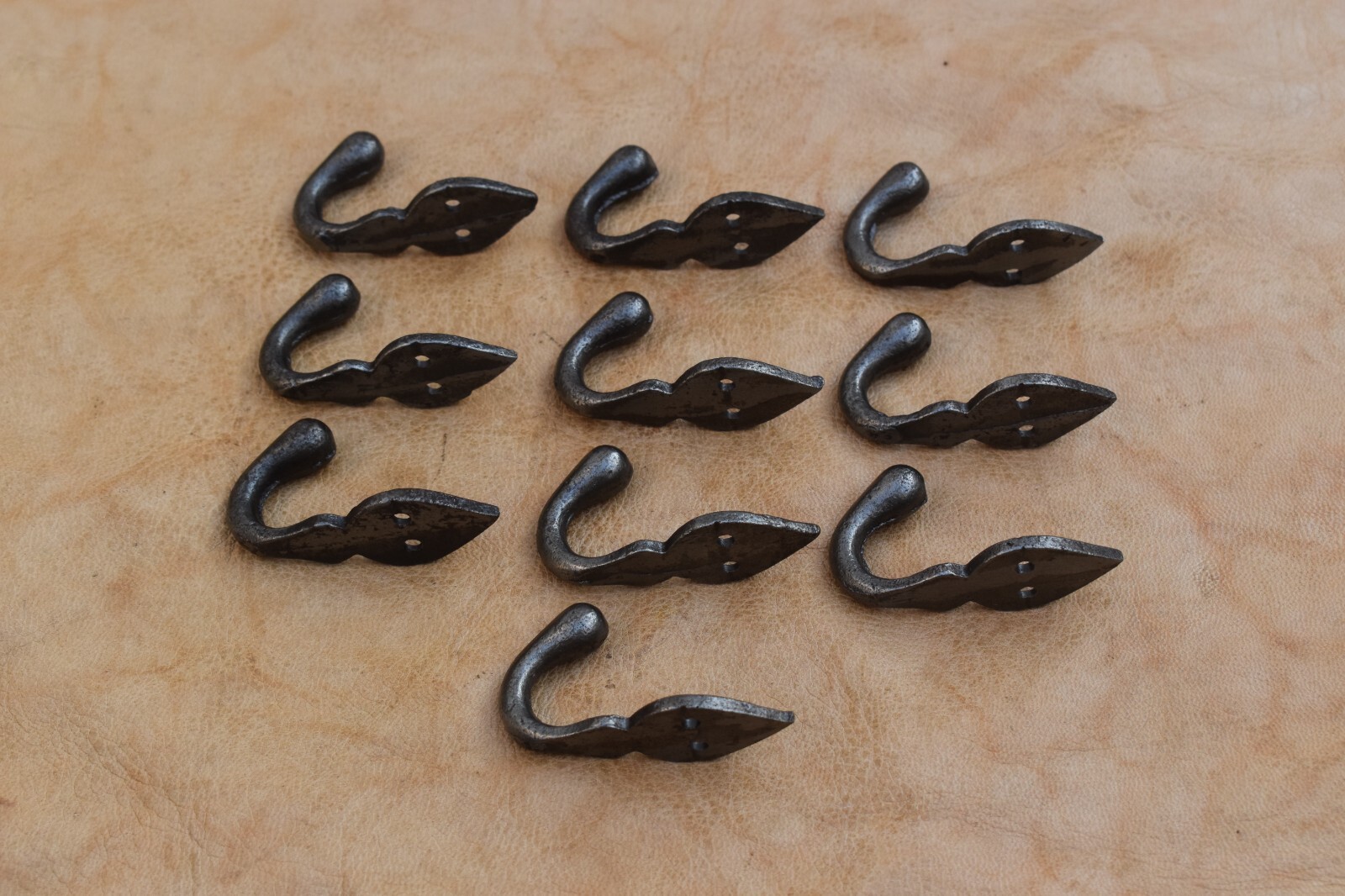 Cast Iron coat bath rope hanger vintage library school kitchen acorn hook 10 pcs