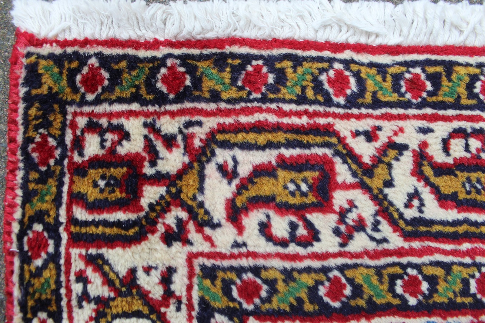 Vintage Hand Made Traditional Oriental Wool Red Long Runner 484x86cm