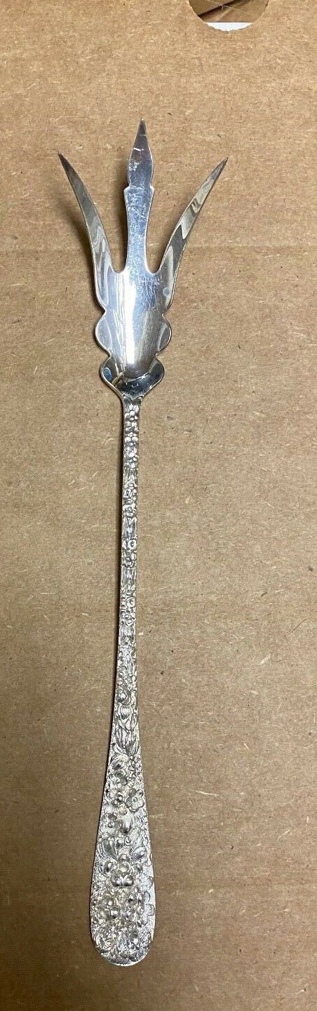 STIEFF ROSE STERLING SILVER FLATWARE LETTUCE FORK NOT MONOGRAMMED POLISHED
