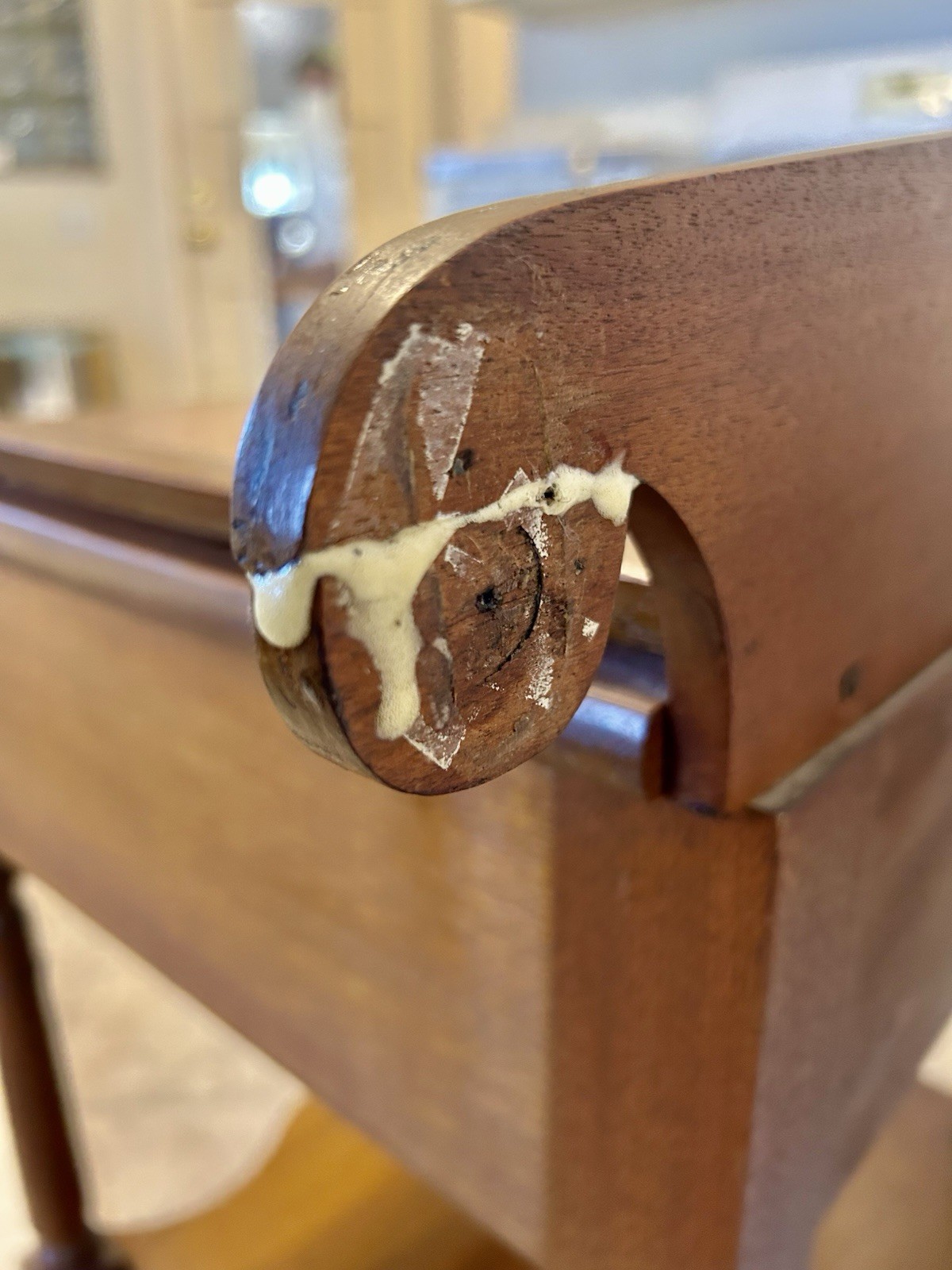 Antique Solid Cherry & Curly Tiger Maple One Drawer Washstand Towel Bar Repair x