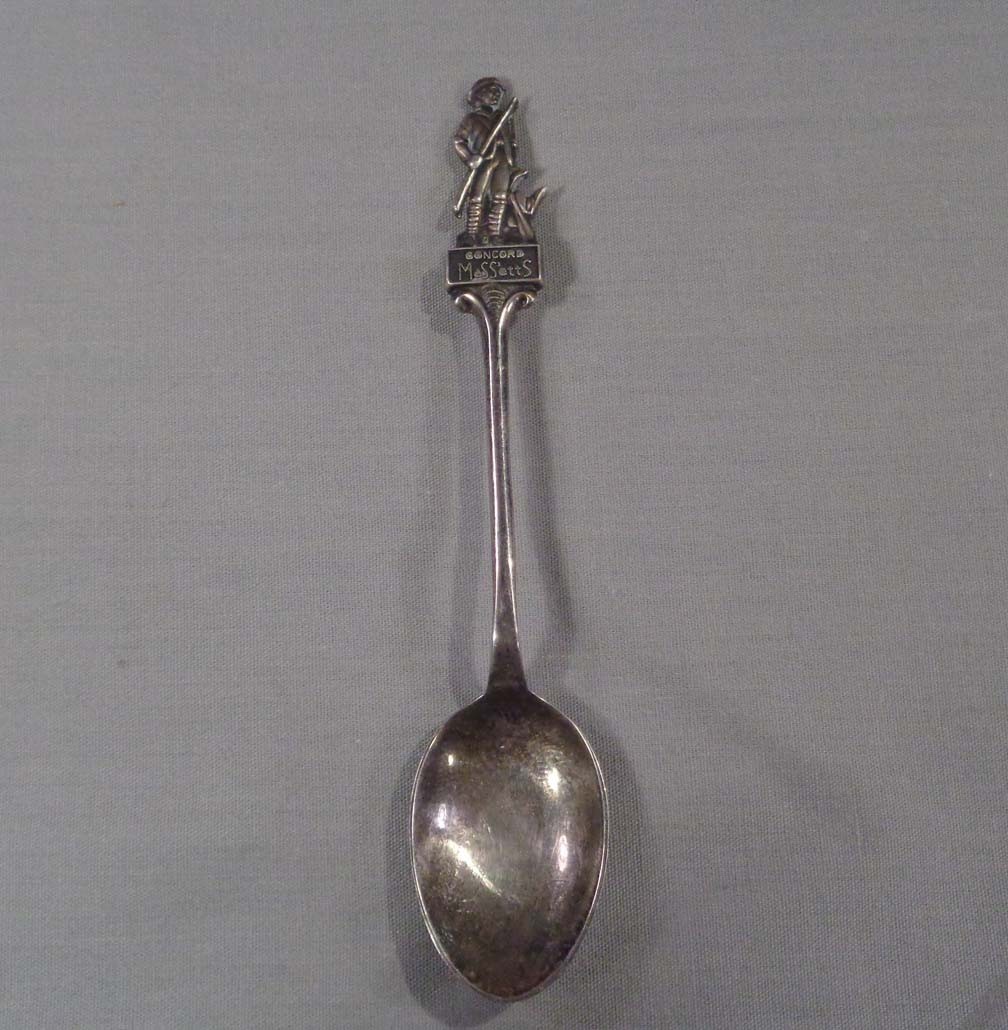 Vintage Whiting & Davis Souvenir Concord Mass. Sterling Silver Spoon Minute Man