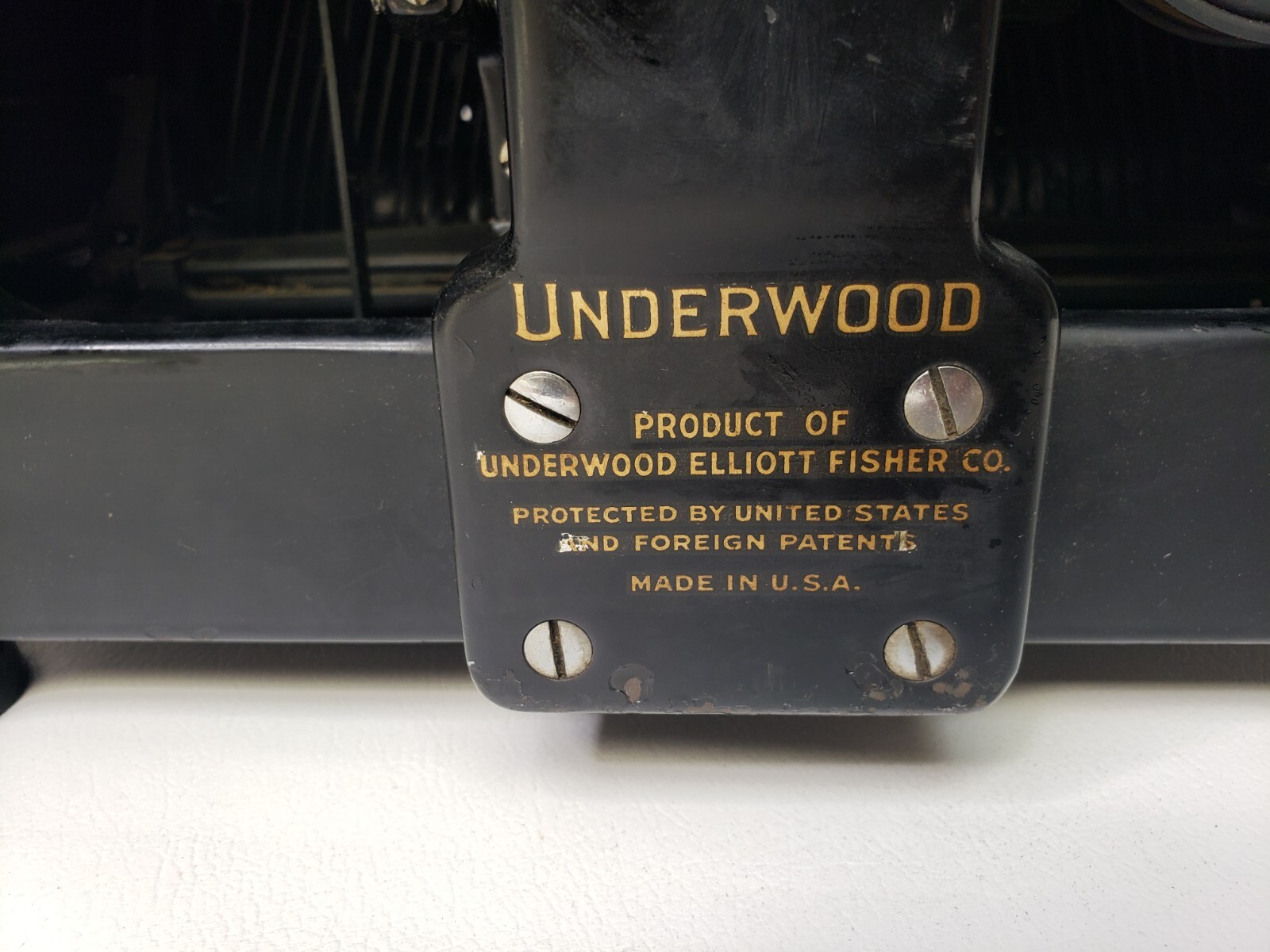 Antique UNDERWOOD Champion Typewriter w/ Upper Tabulator Bar Working Condition