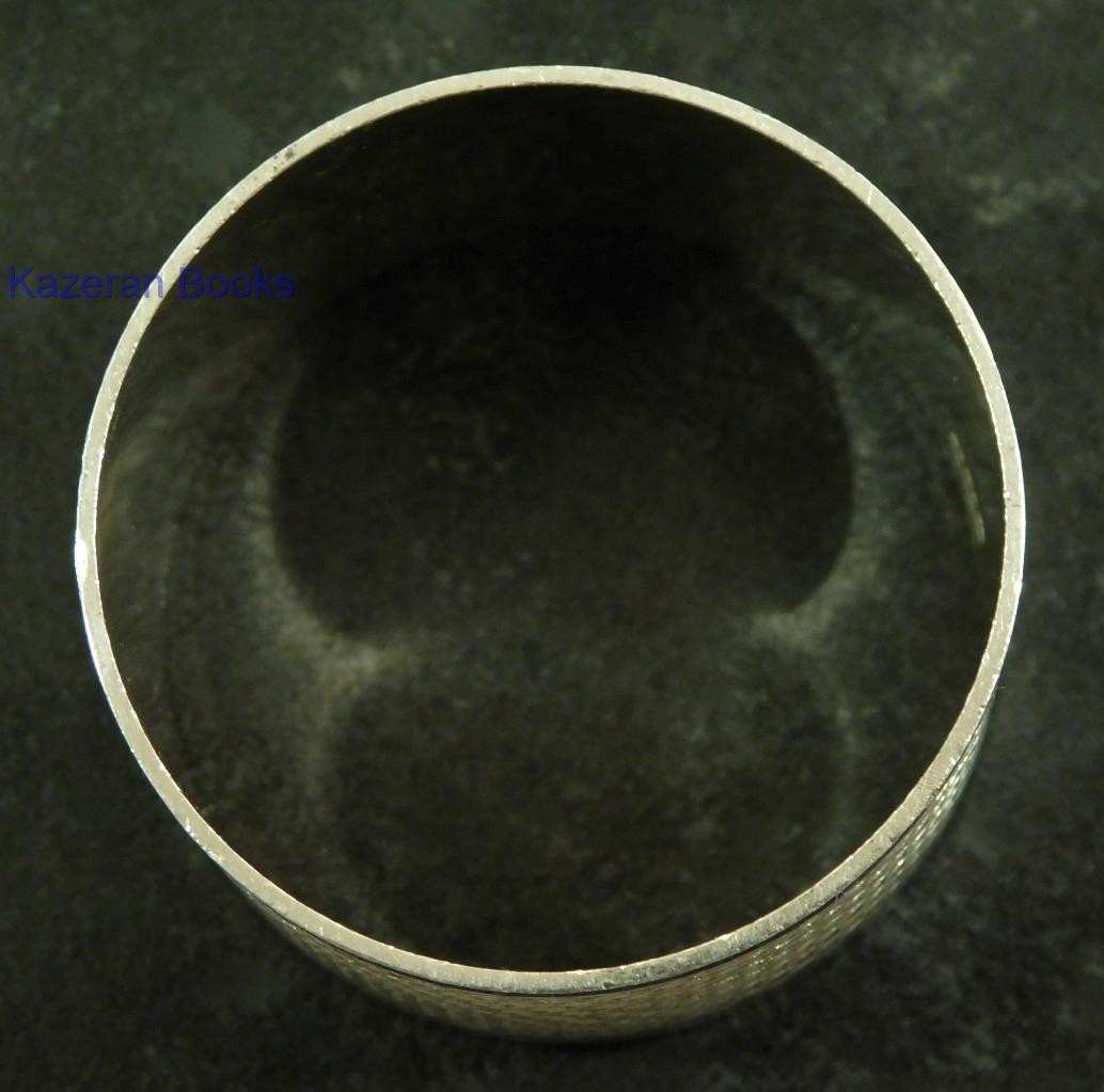Vintage Solid Sterling Silver Napkin Ring 1971 By J Gloster Ltd ‘Simon’