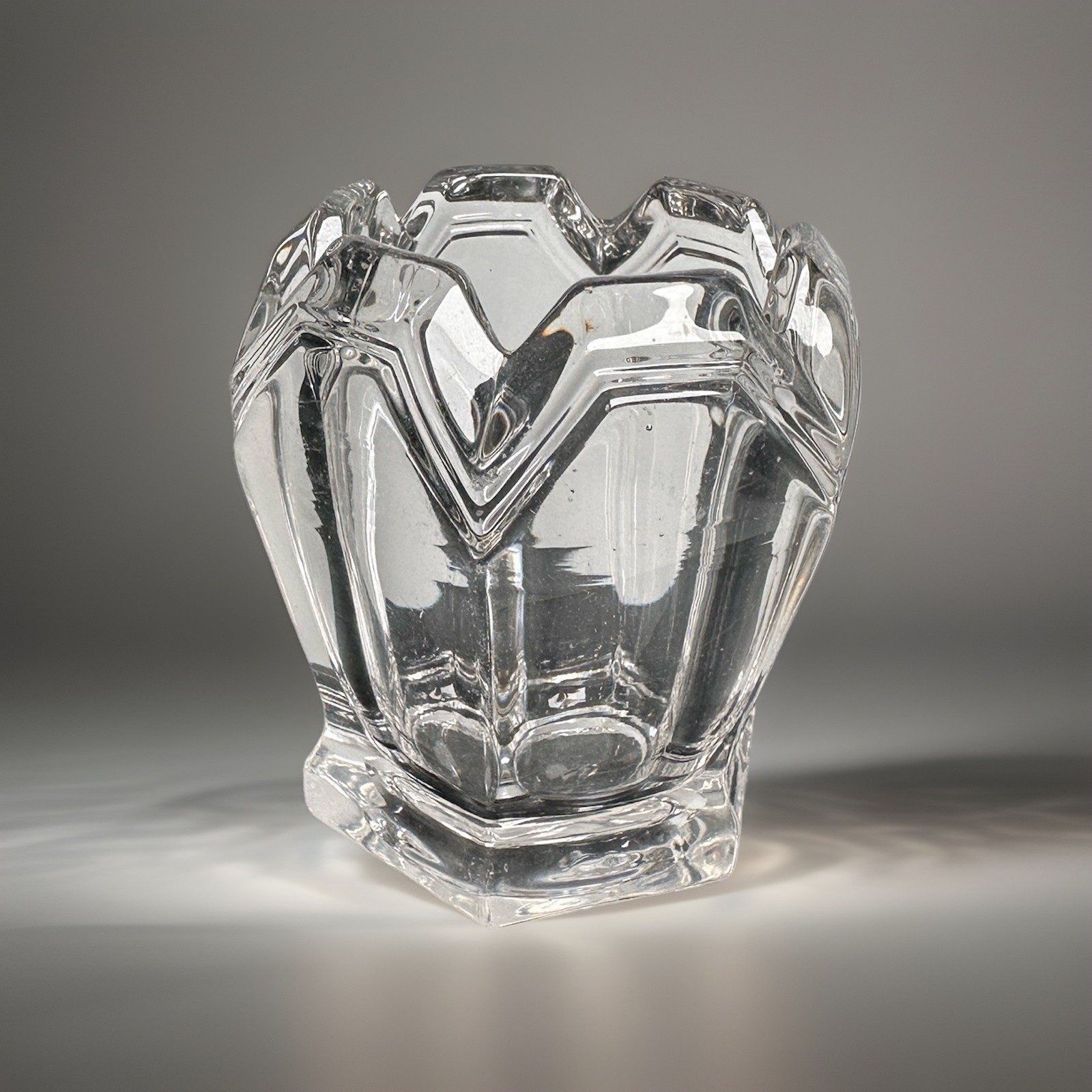 Glass Toothpick Holder EAPG Fostoria Alexis 1909 Victorian Era Clear 6 Panels