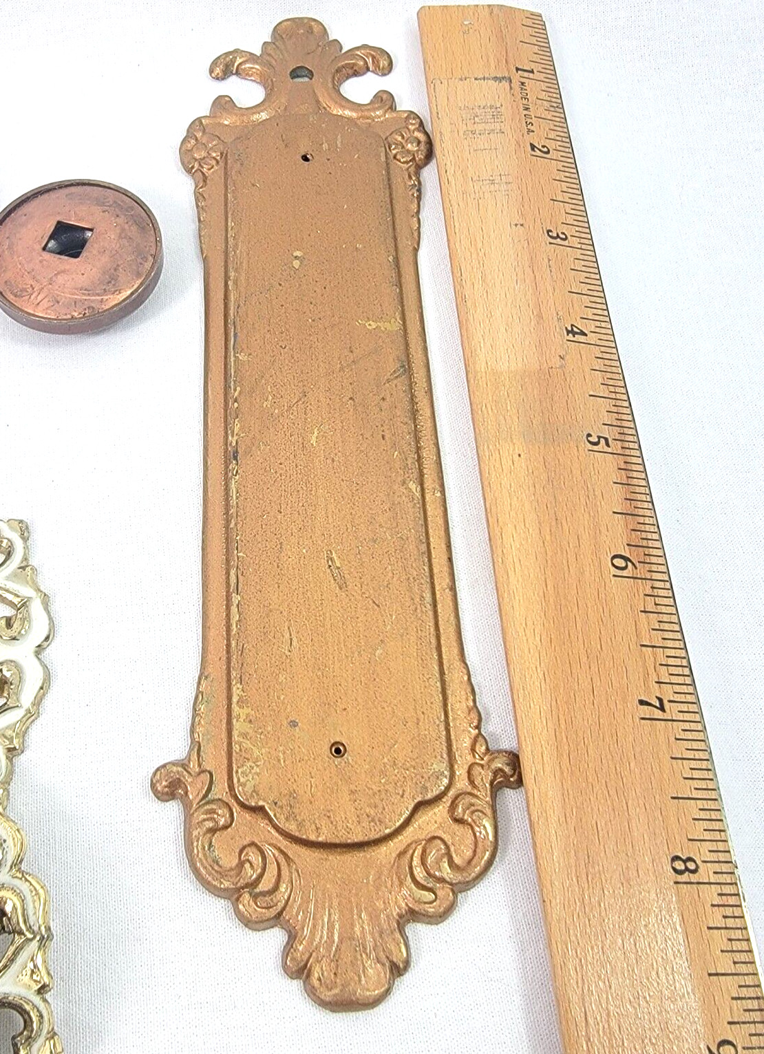 Antique Hardware Drawer Pulls Door Handles Keys Ornate Brass cast iron Parts lot