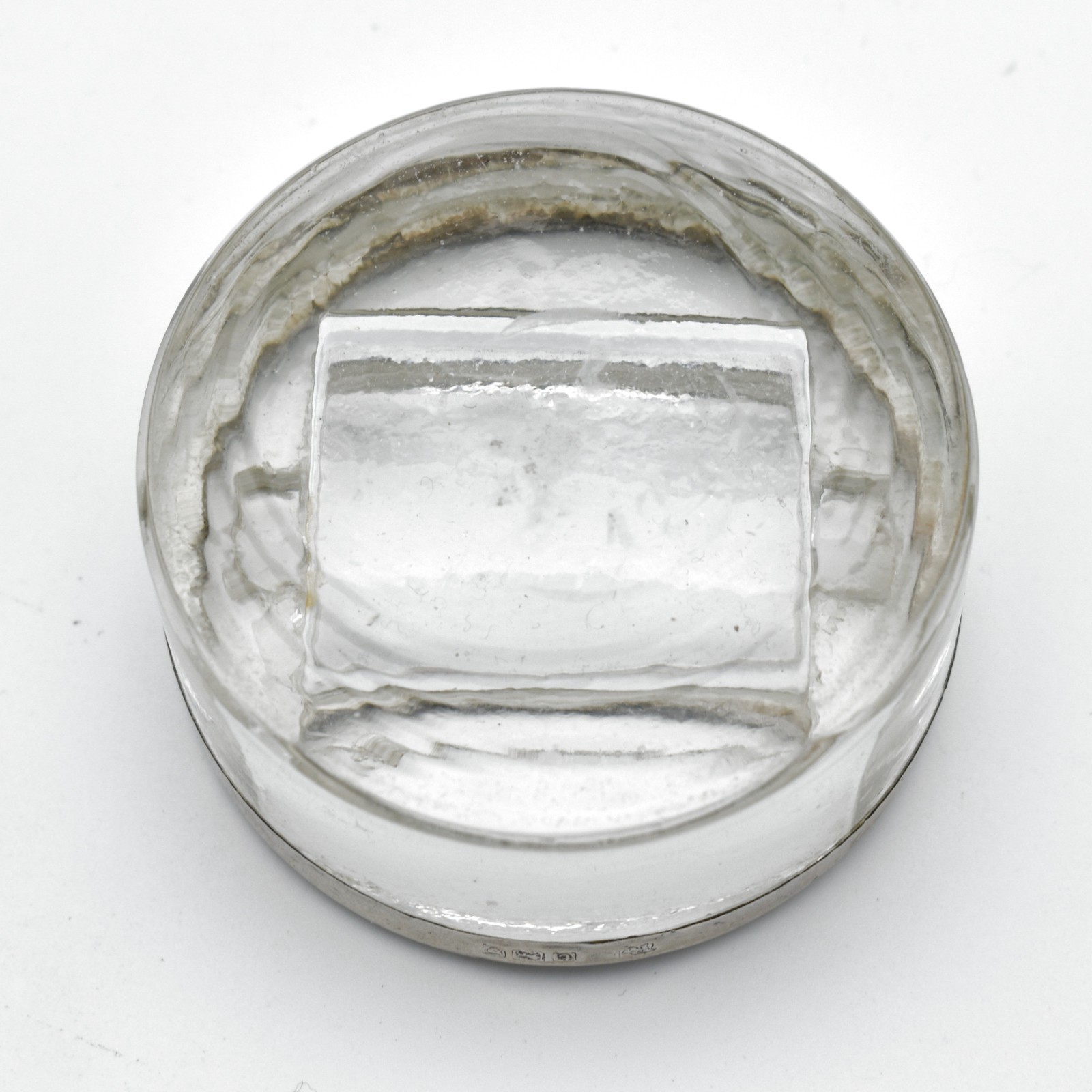 Antique Solid Silver Glass Stamp Roller London 1914 Robert Pringle